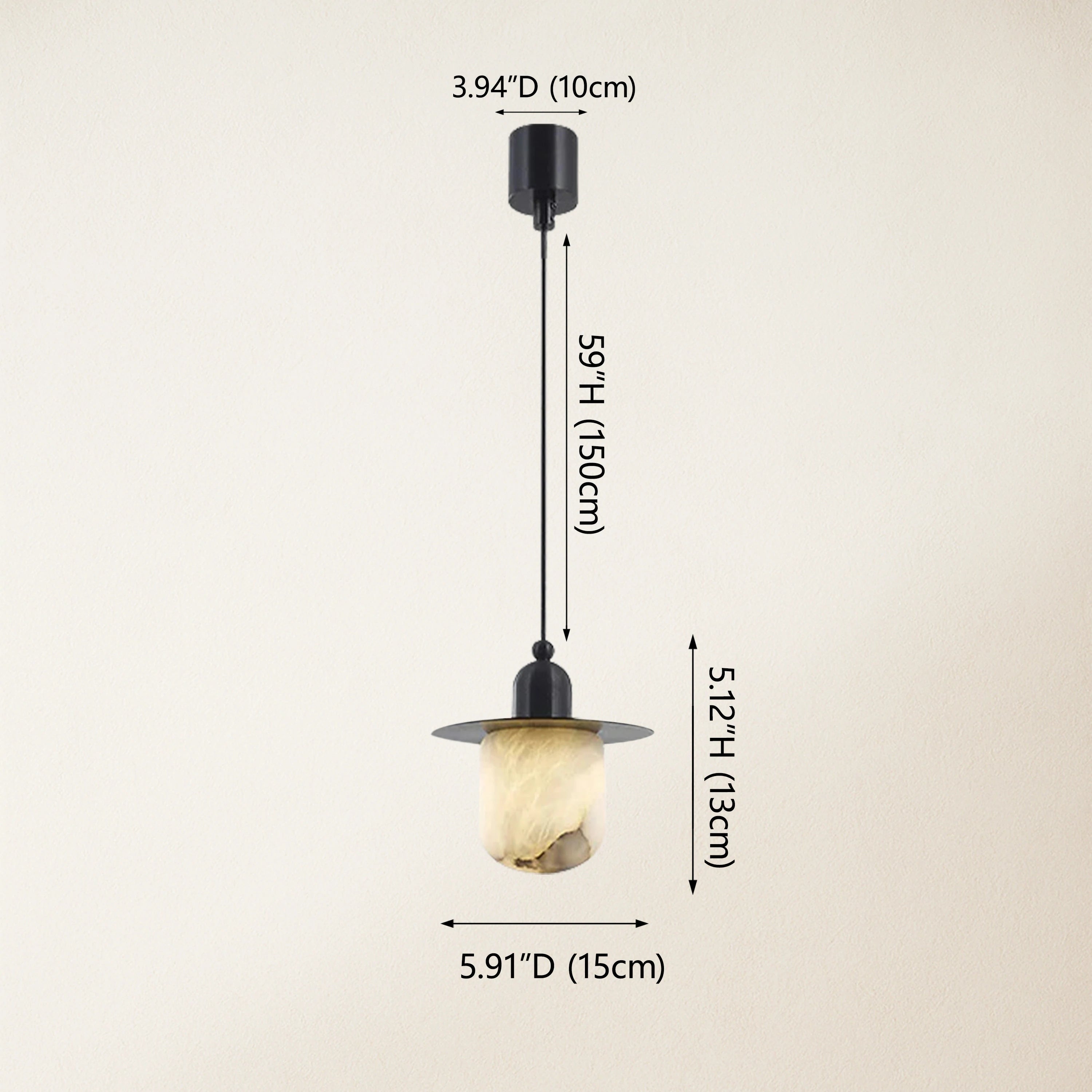 Bloom Alabaster Grace Pendant 15cm H