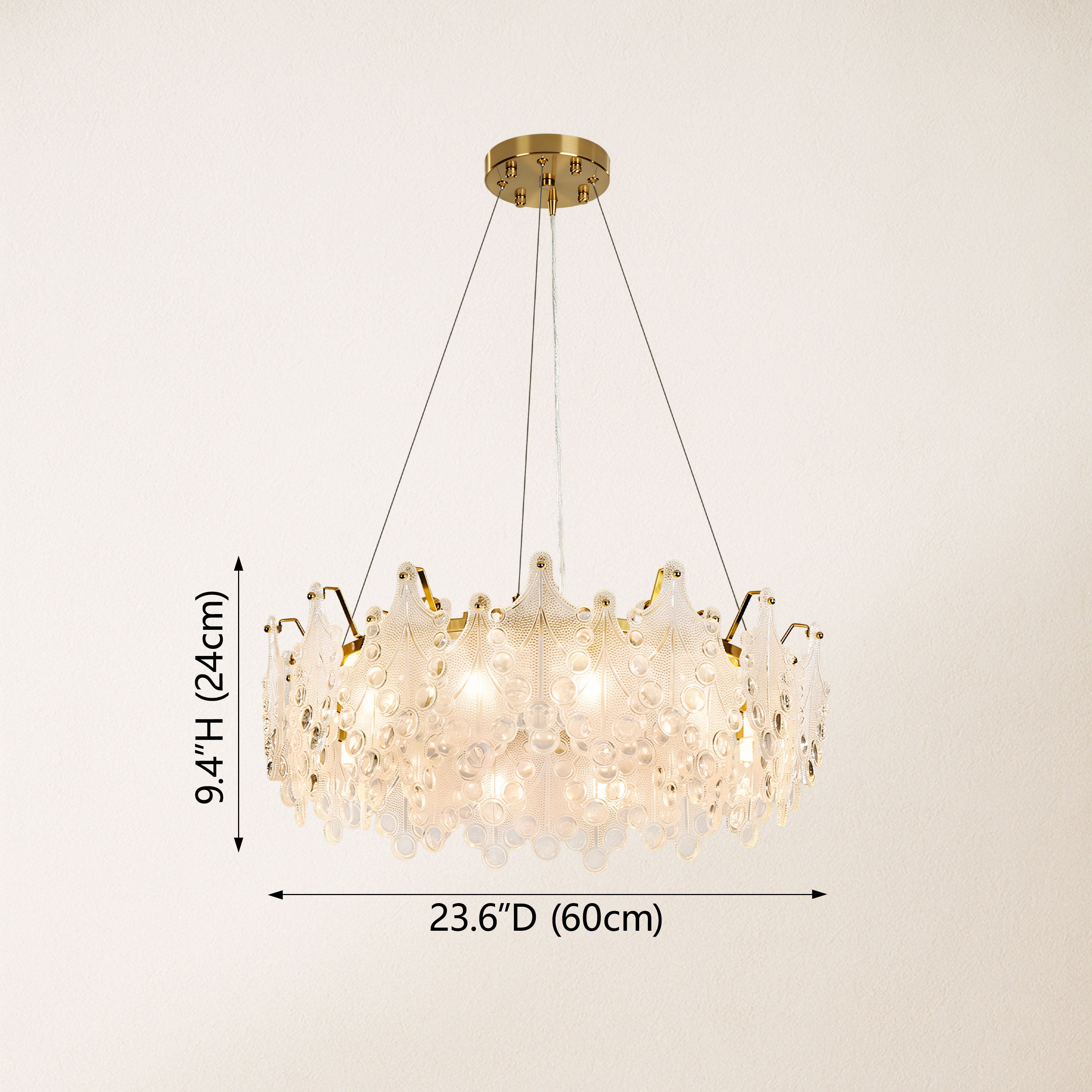 Veliora Layered Glass Chandelier