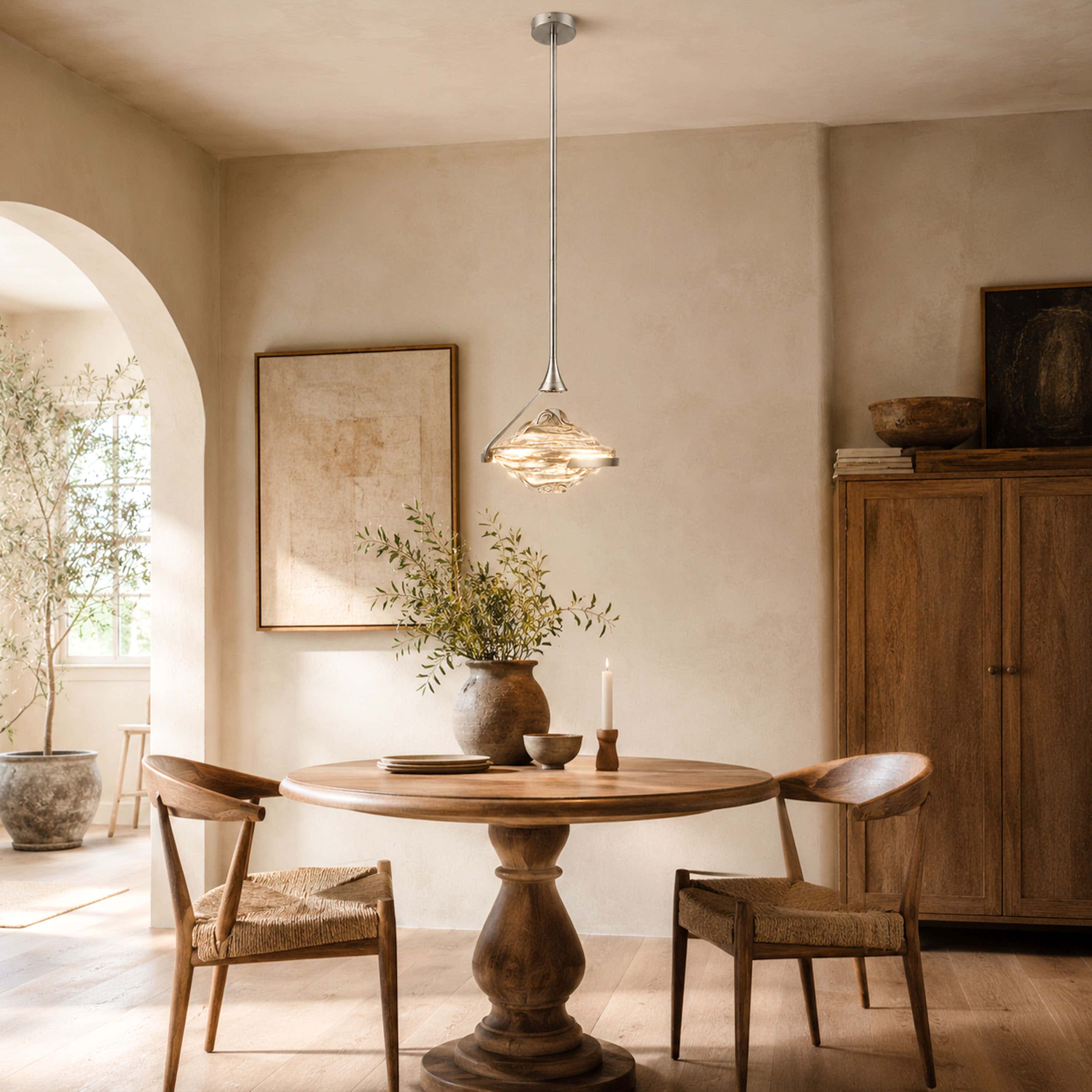 Rivelia Glass Wavy Pendant Light