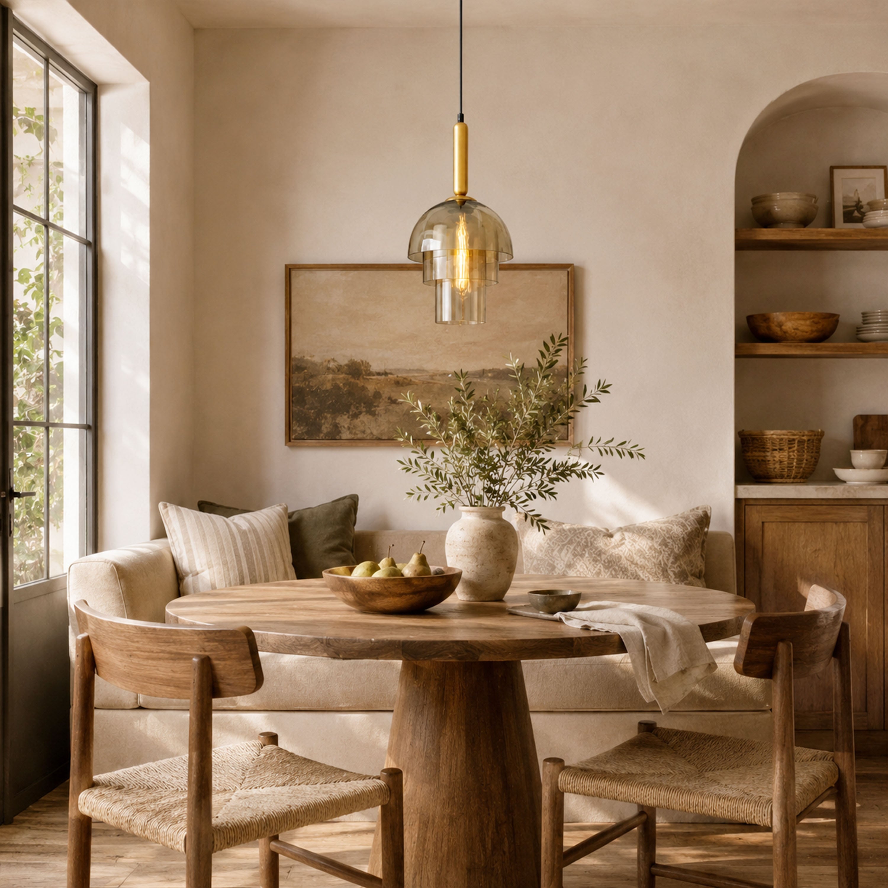 Velorien Glass Tiered Pendant Light