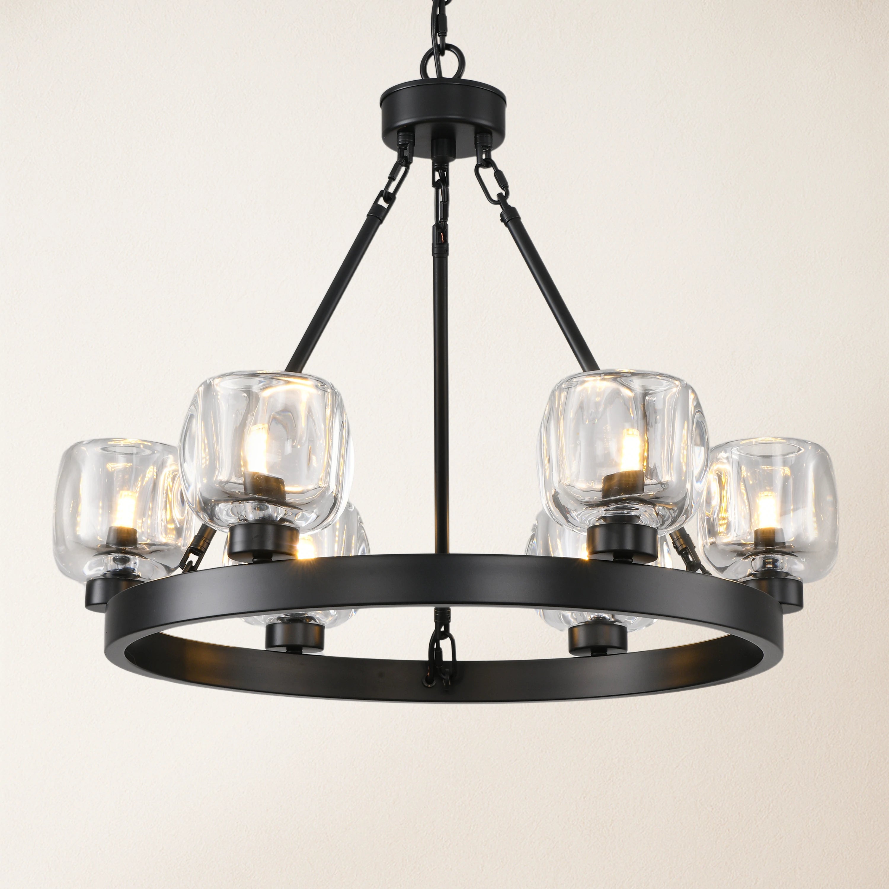 Vellum Round Chandelier 61cm D
