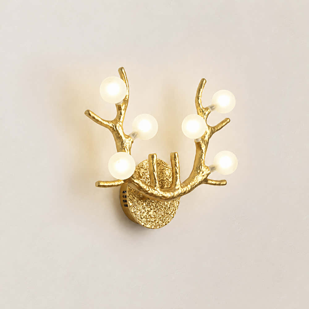 Cervia Antler Branch Wall Sconce 15"W#Finish_Gold