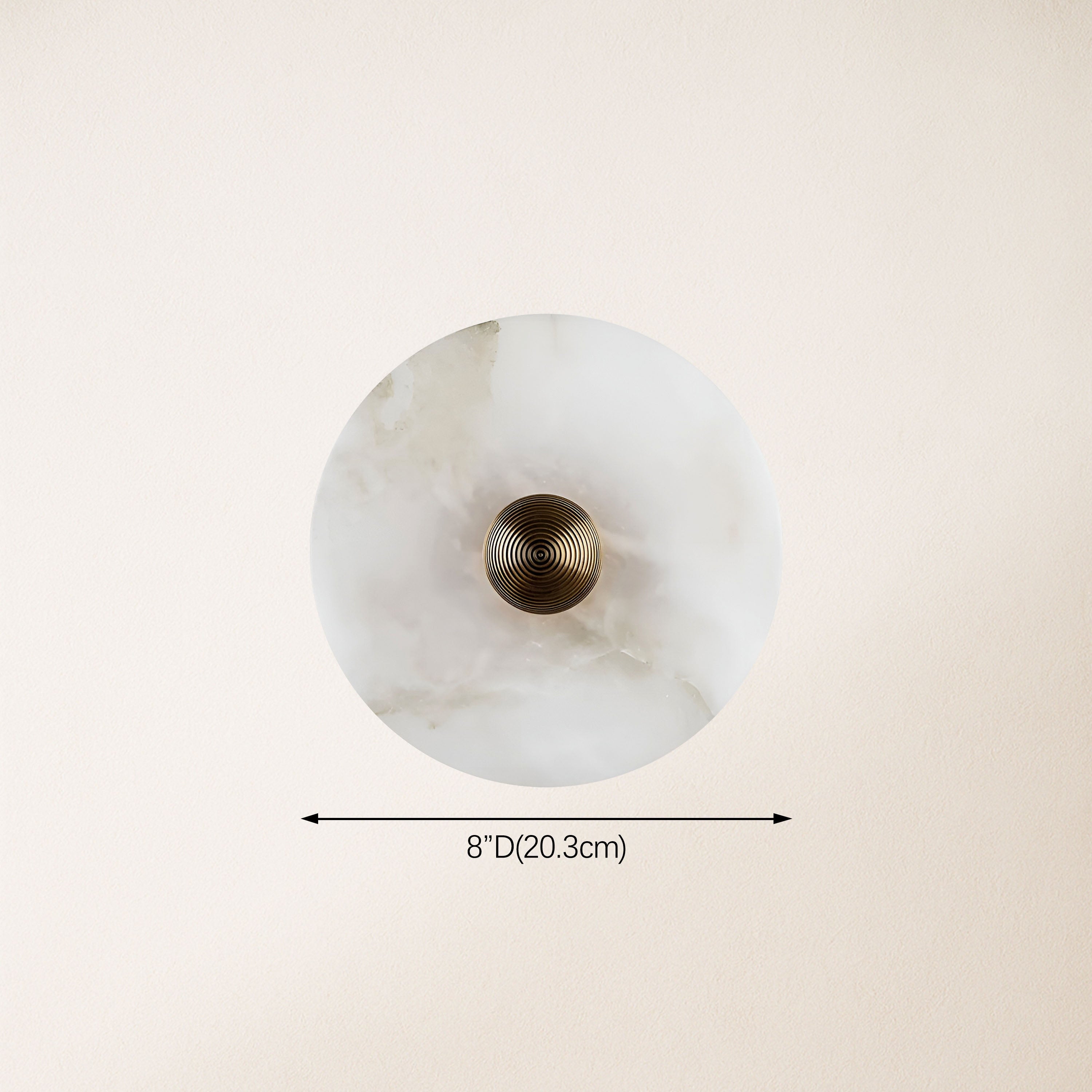 Miles Alabaster Wall Lamp 20cm D