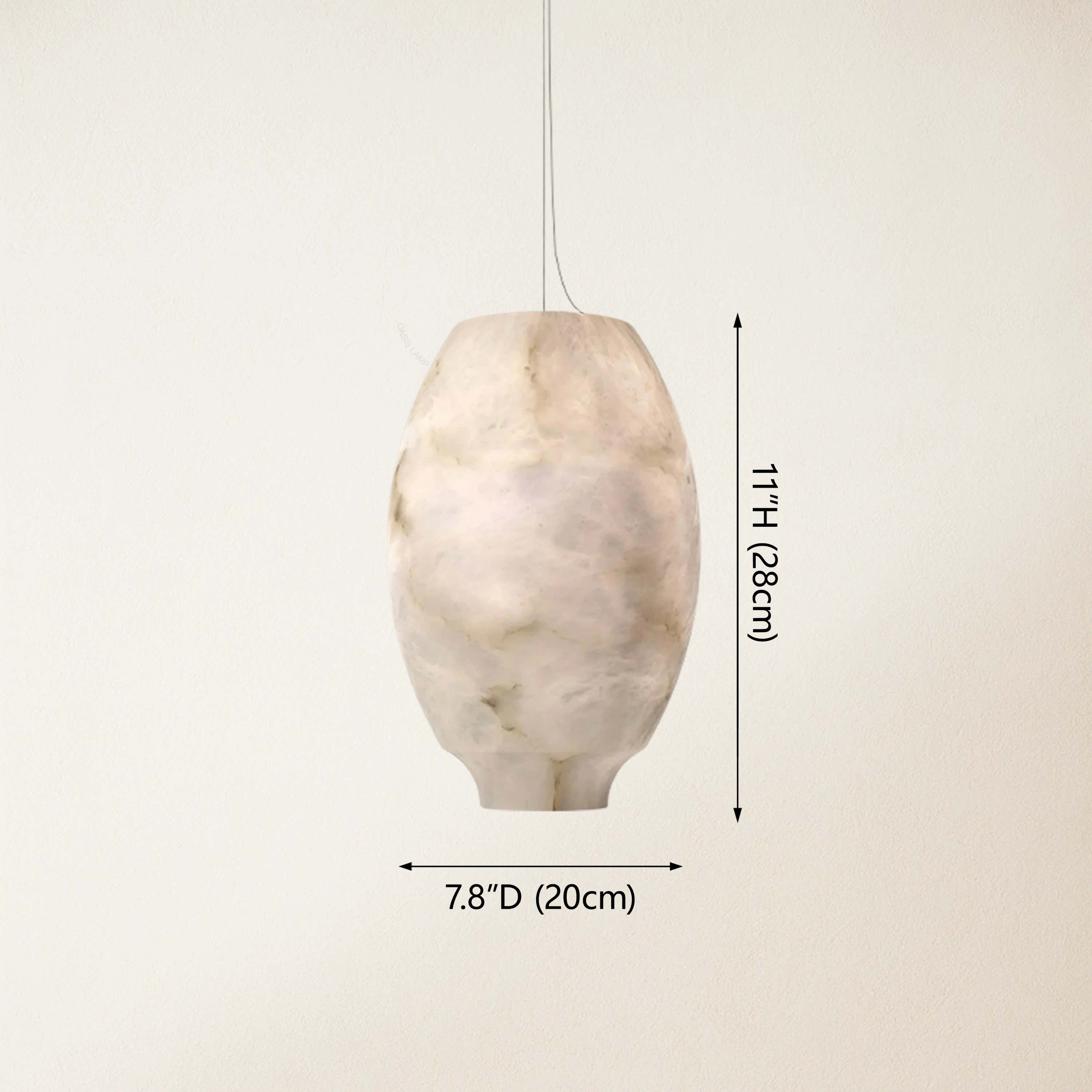 Dadaly Alabaster Lantern Small Art Round Pendant 20cm W