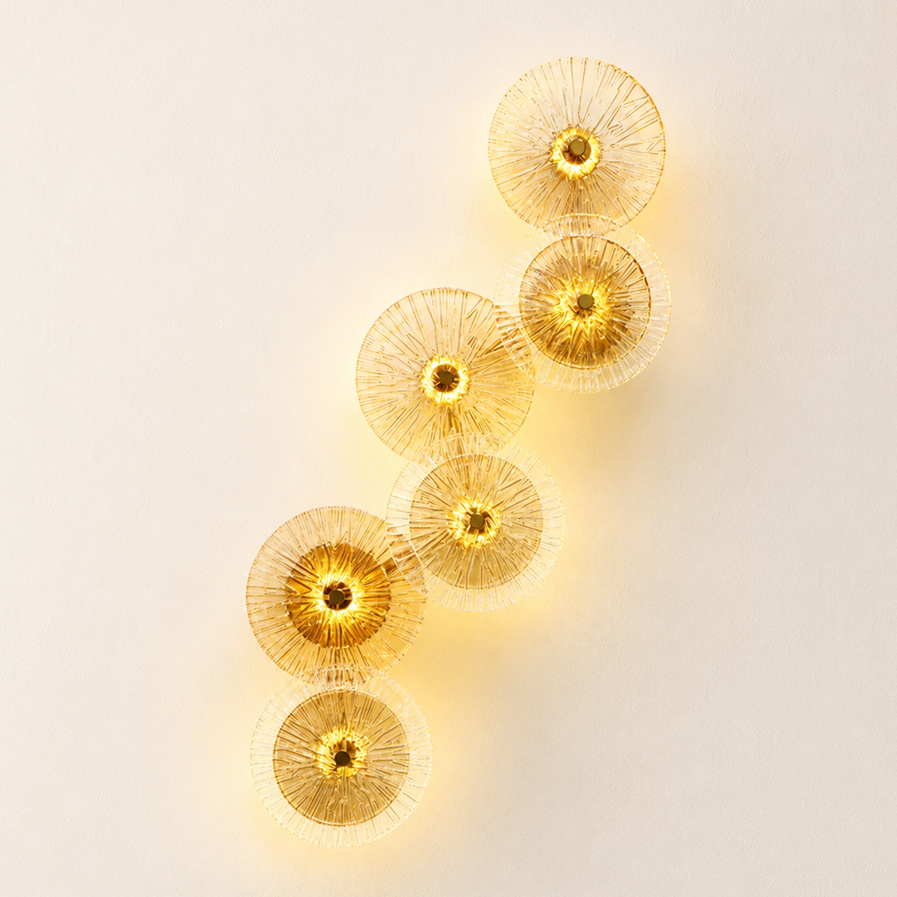 Auriotus Glass Lotus Leaf Wall Sconce