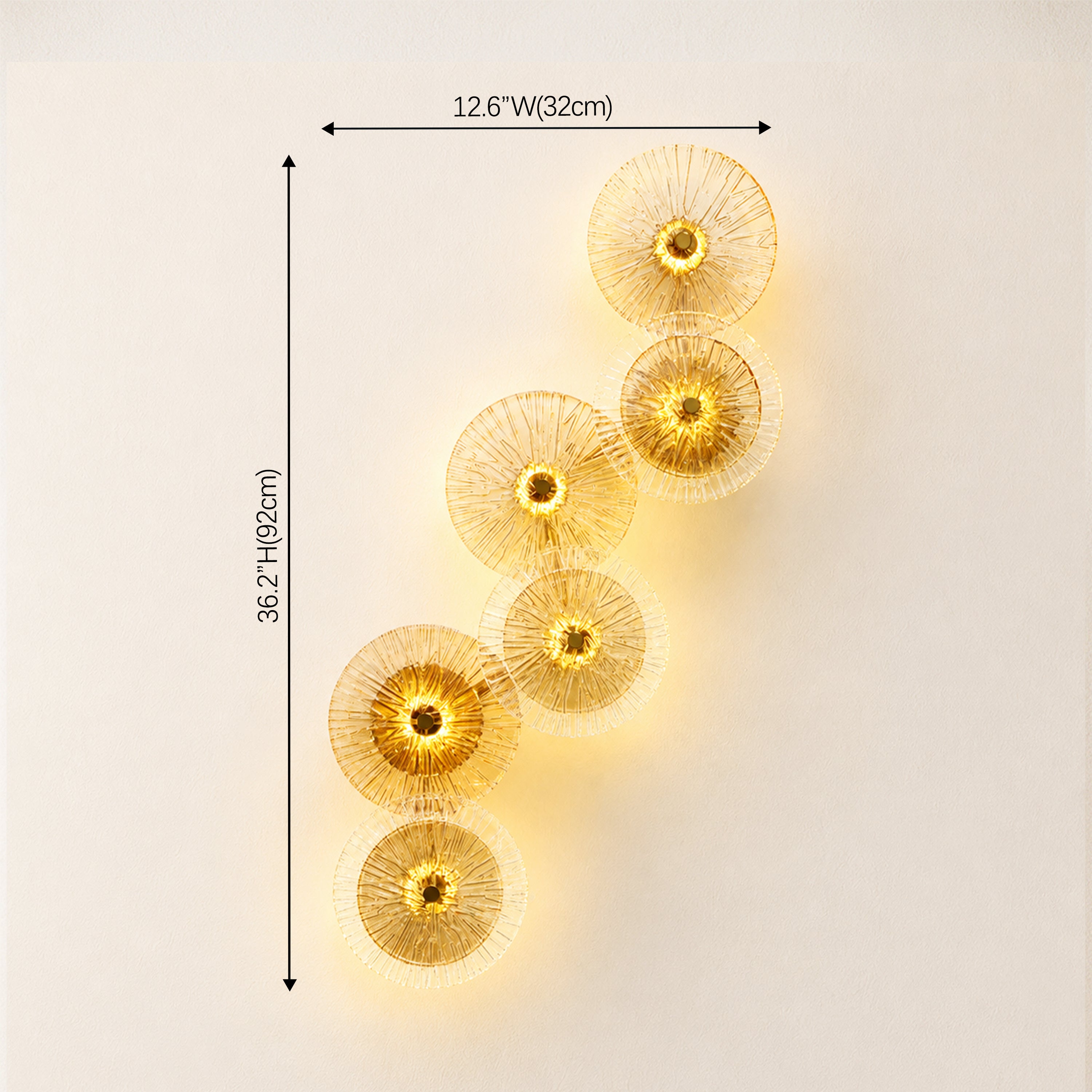 Auriotus Glass Lotus Leaf Wall Sconce