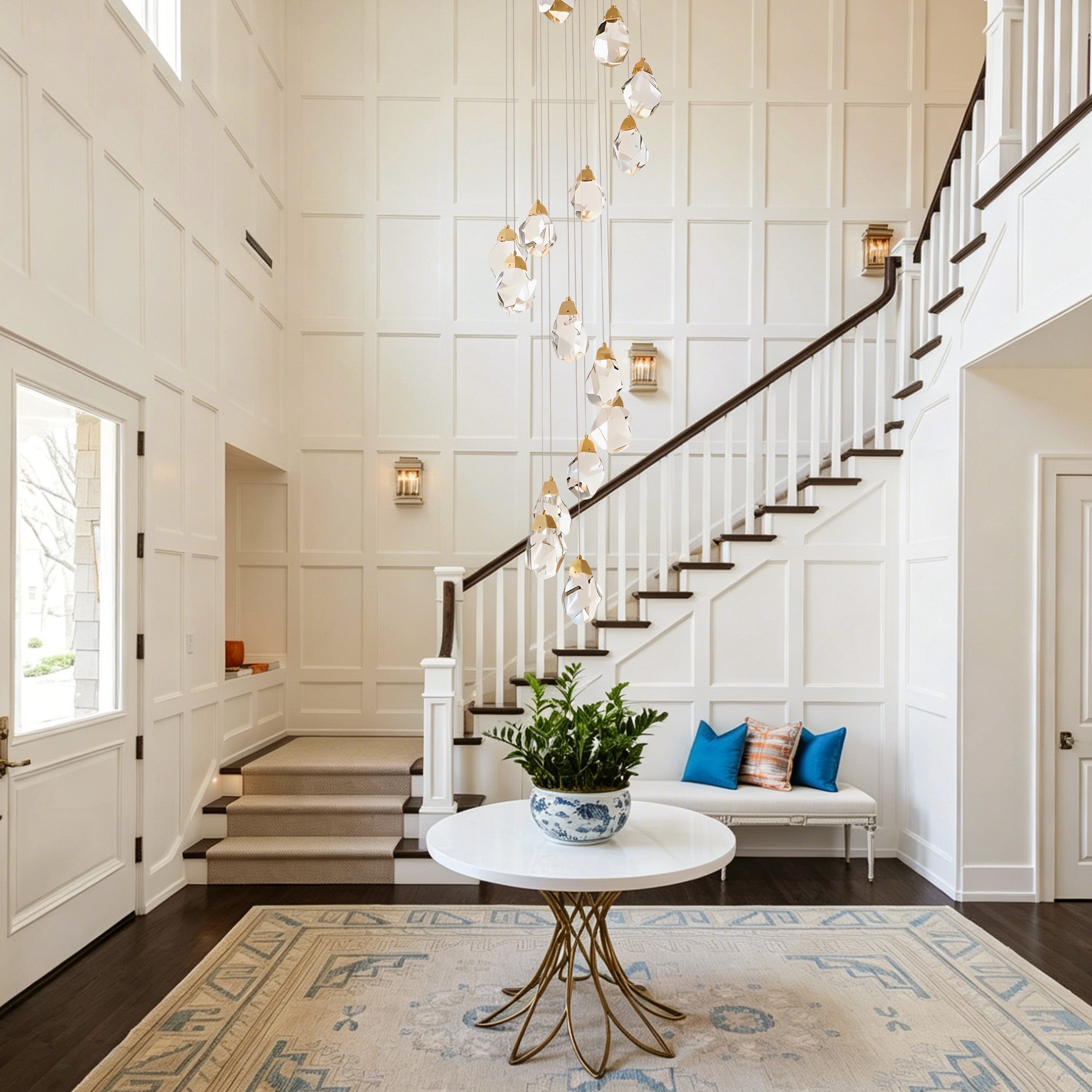 Aurelium Crystal Staircase Round Chandelier