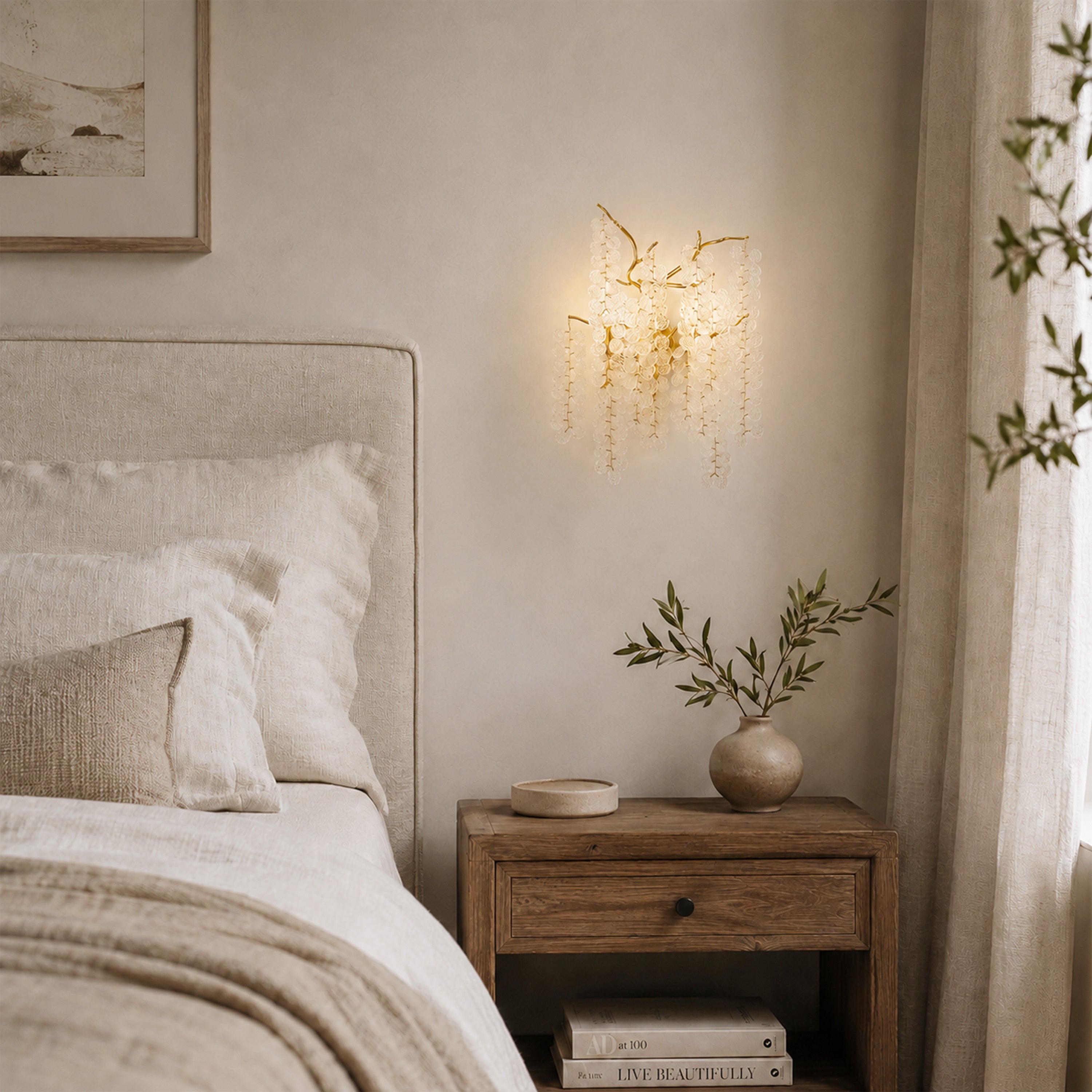 Shiro Noda Crystal Wall Lamp