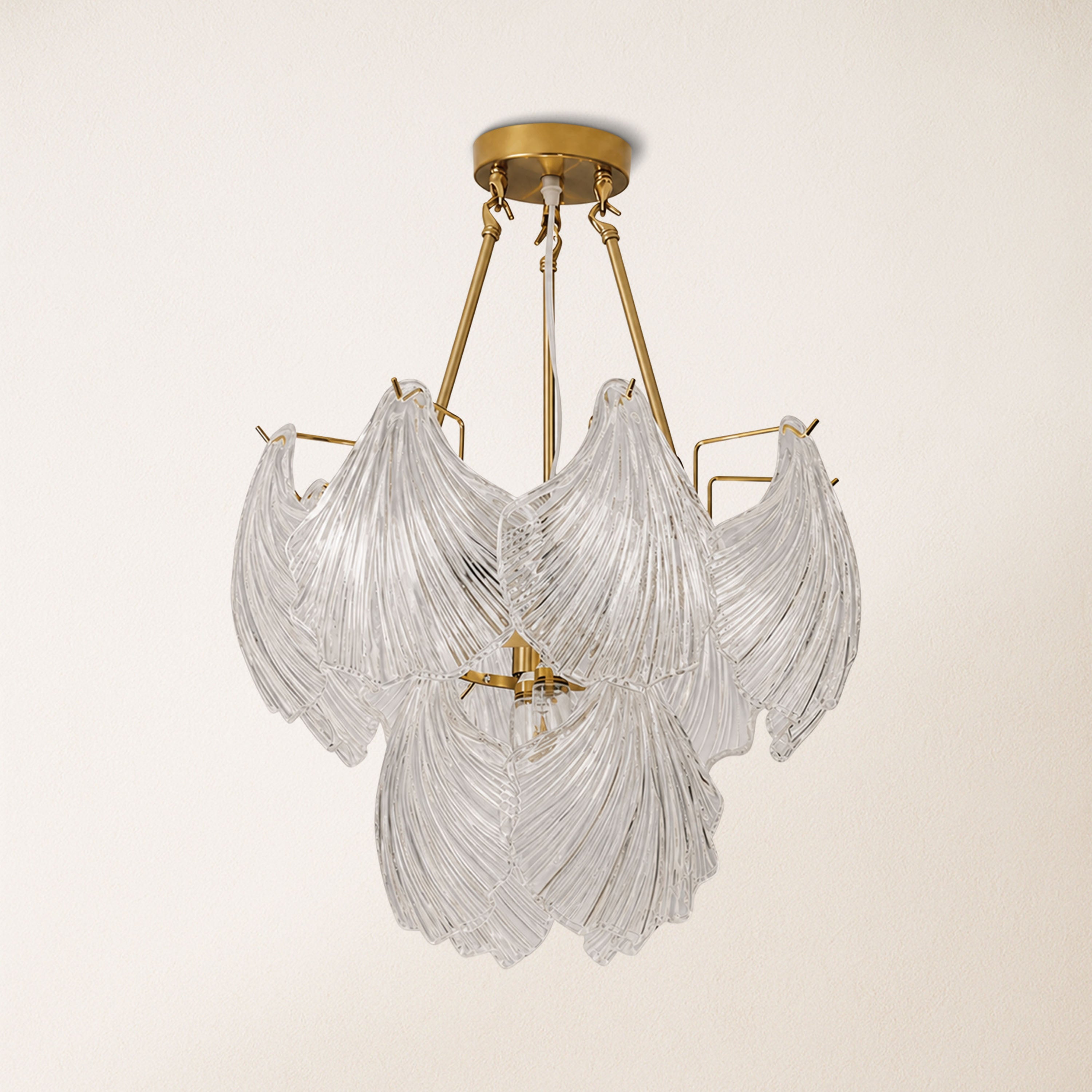 Marivelle Shell Glass Round Chandelier
