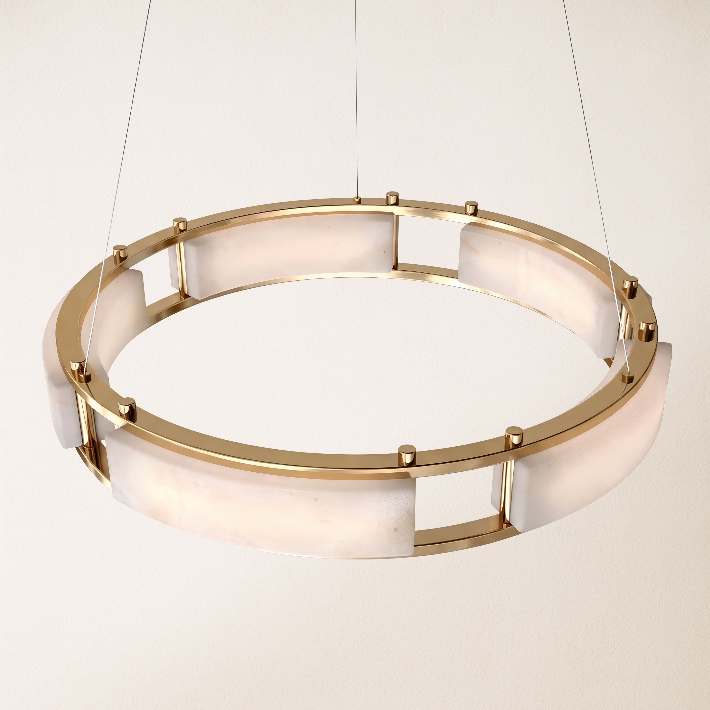 Serenique Qatar Alabaster Round Chandelier