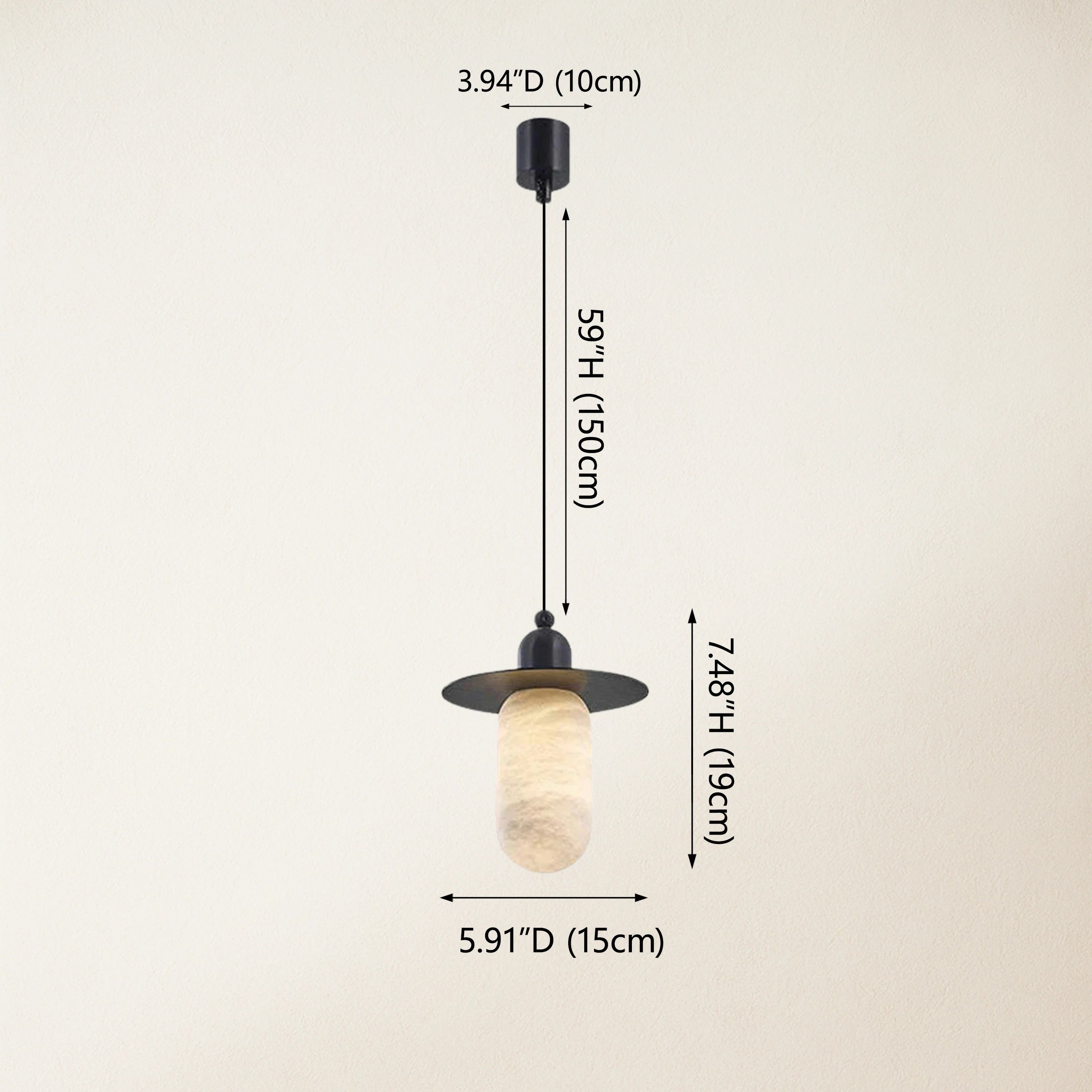 Bloom Alabaster Grace Pendant 19cm H