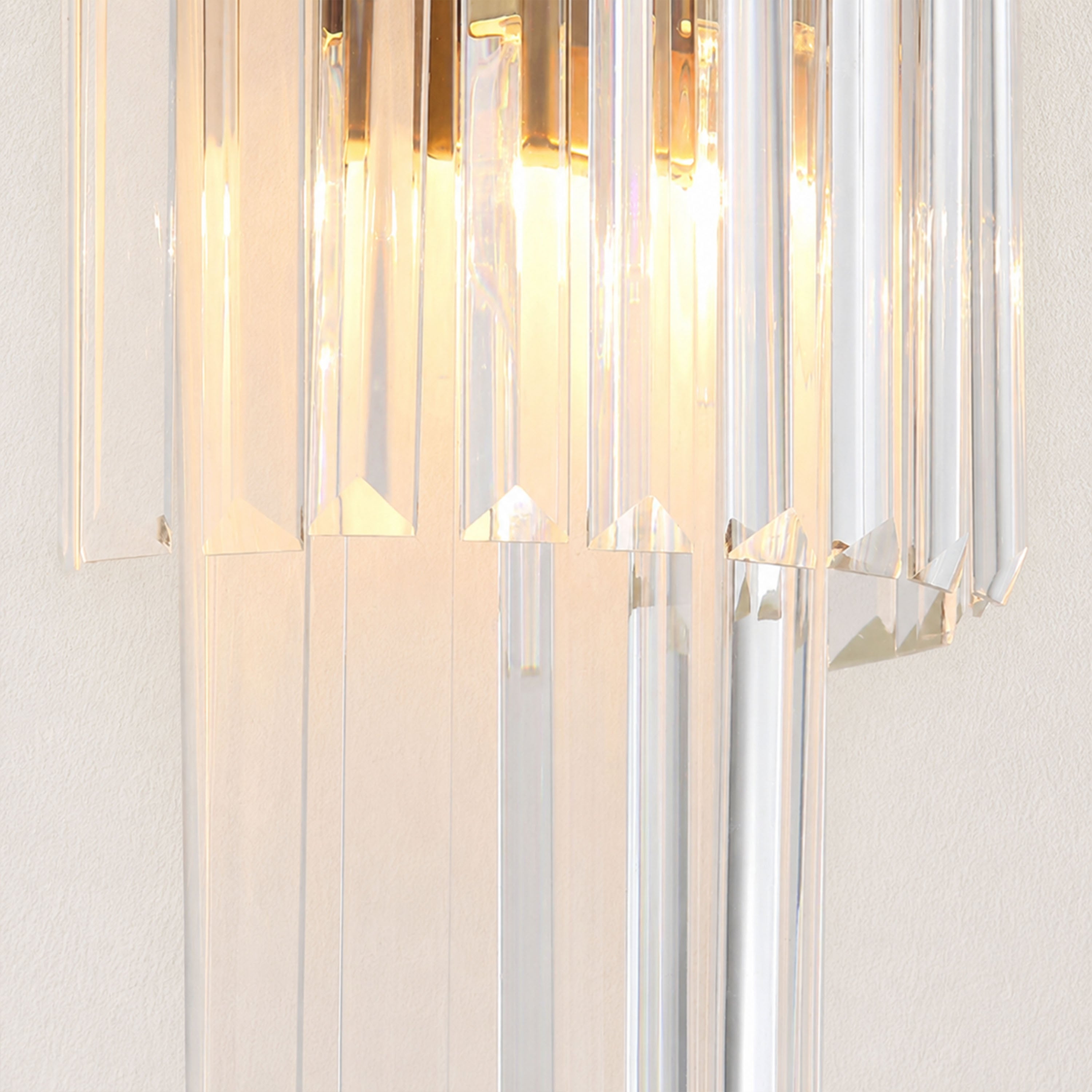 Oryana Crystal Icicle 2-Tier Wall Sconce 7.9"