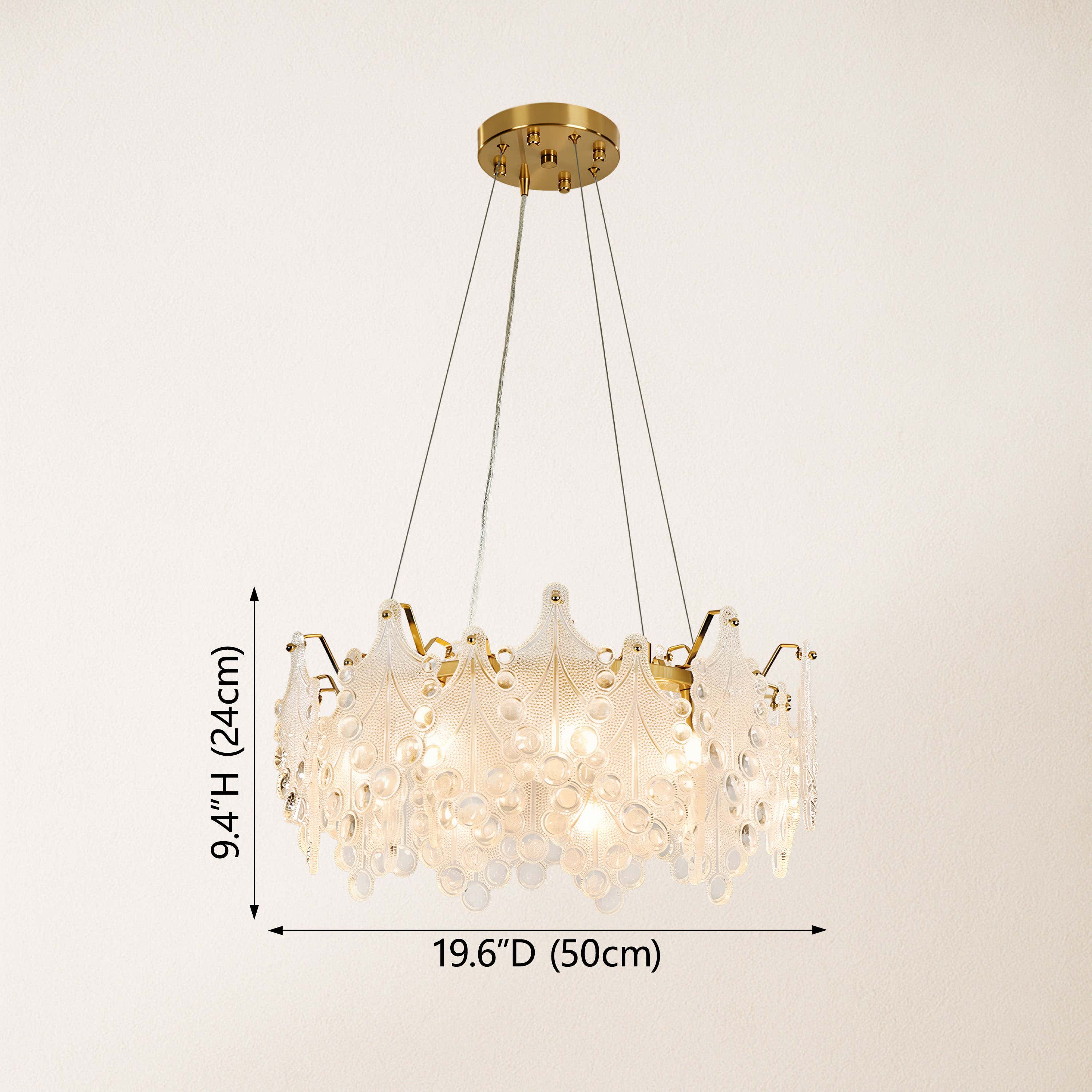 Veliora Layered Glass Chandelier
