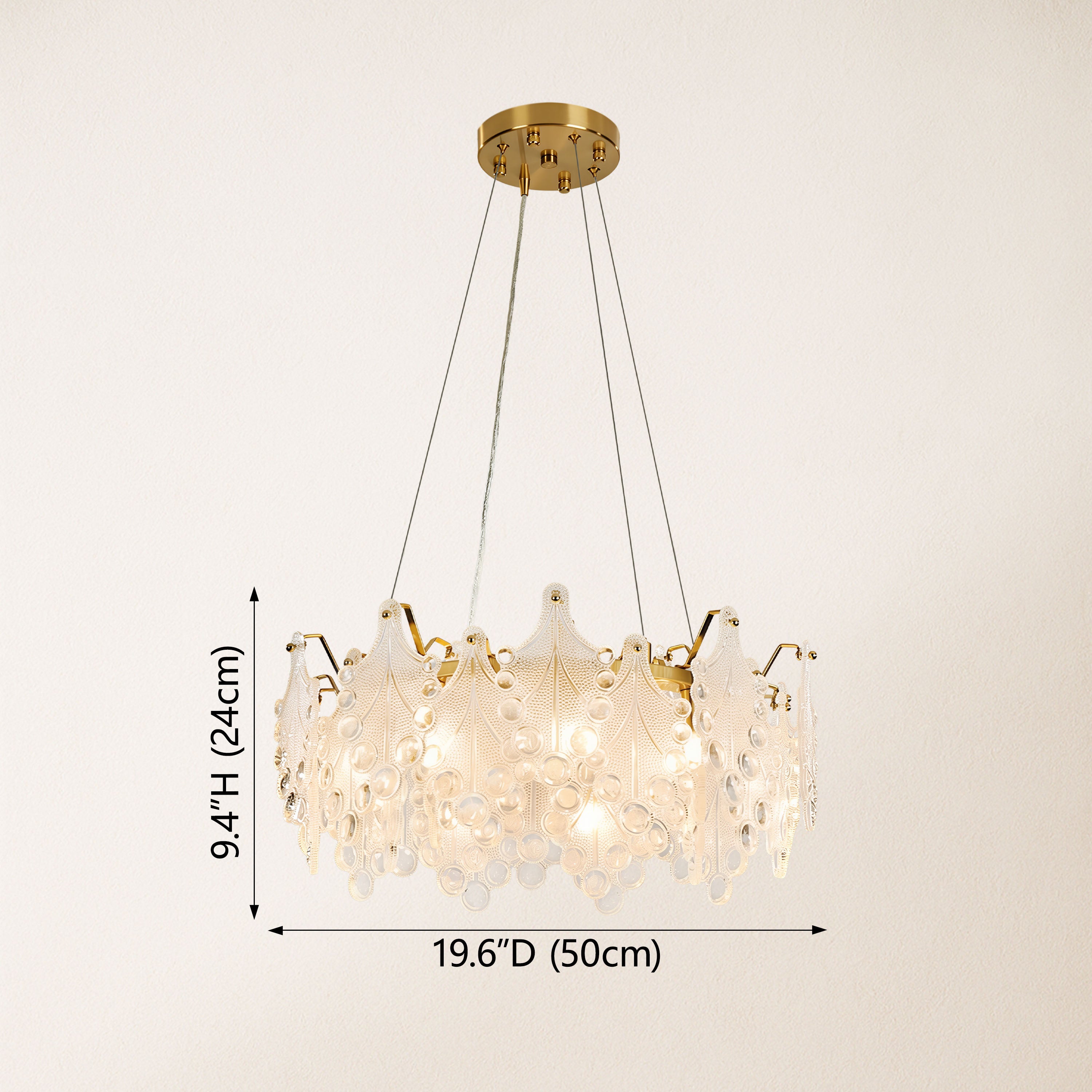 Veliora Layered Glass Chandelier