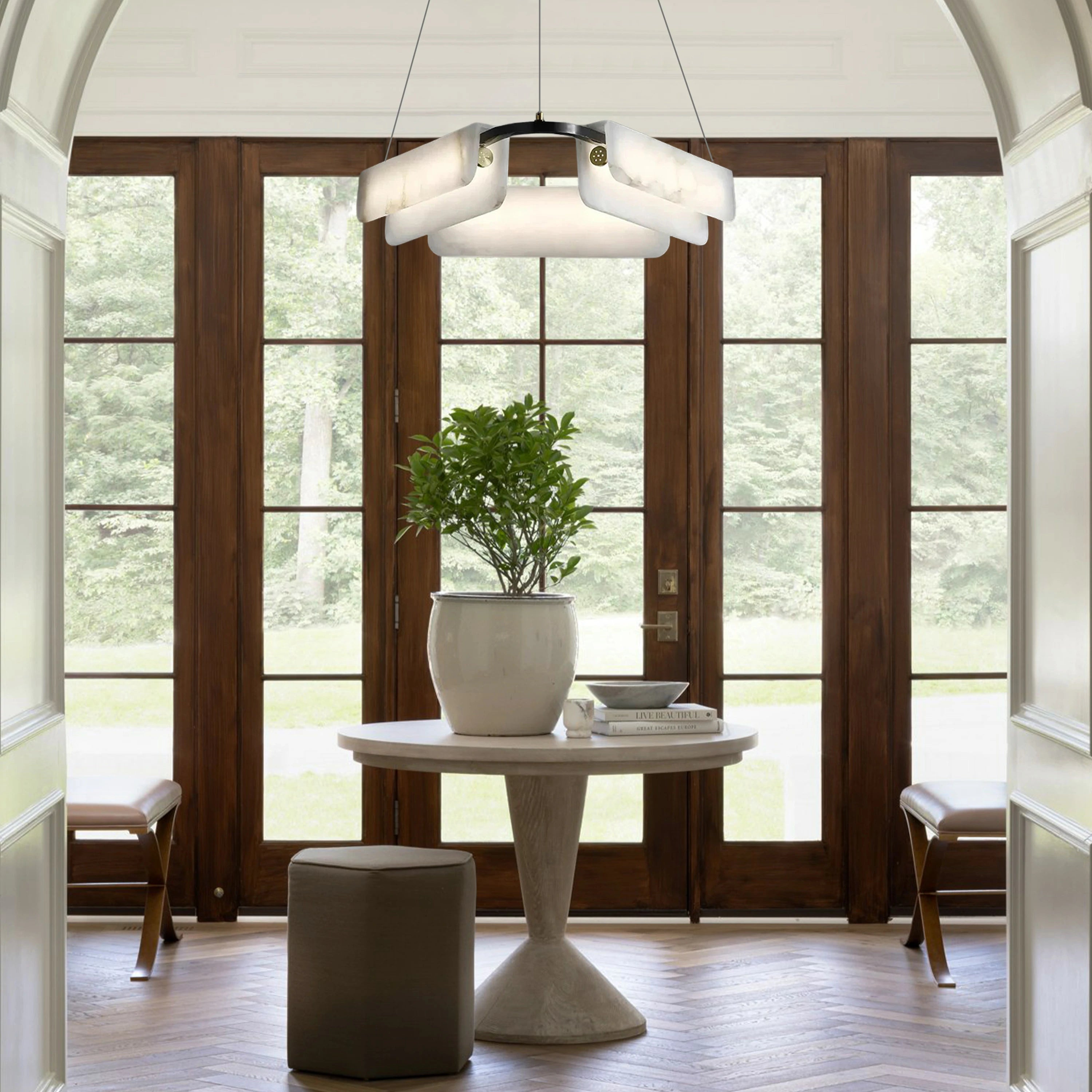 Deli Alabaster Chandelier 80cm D