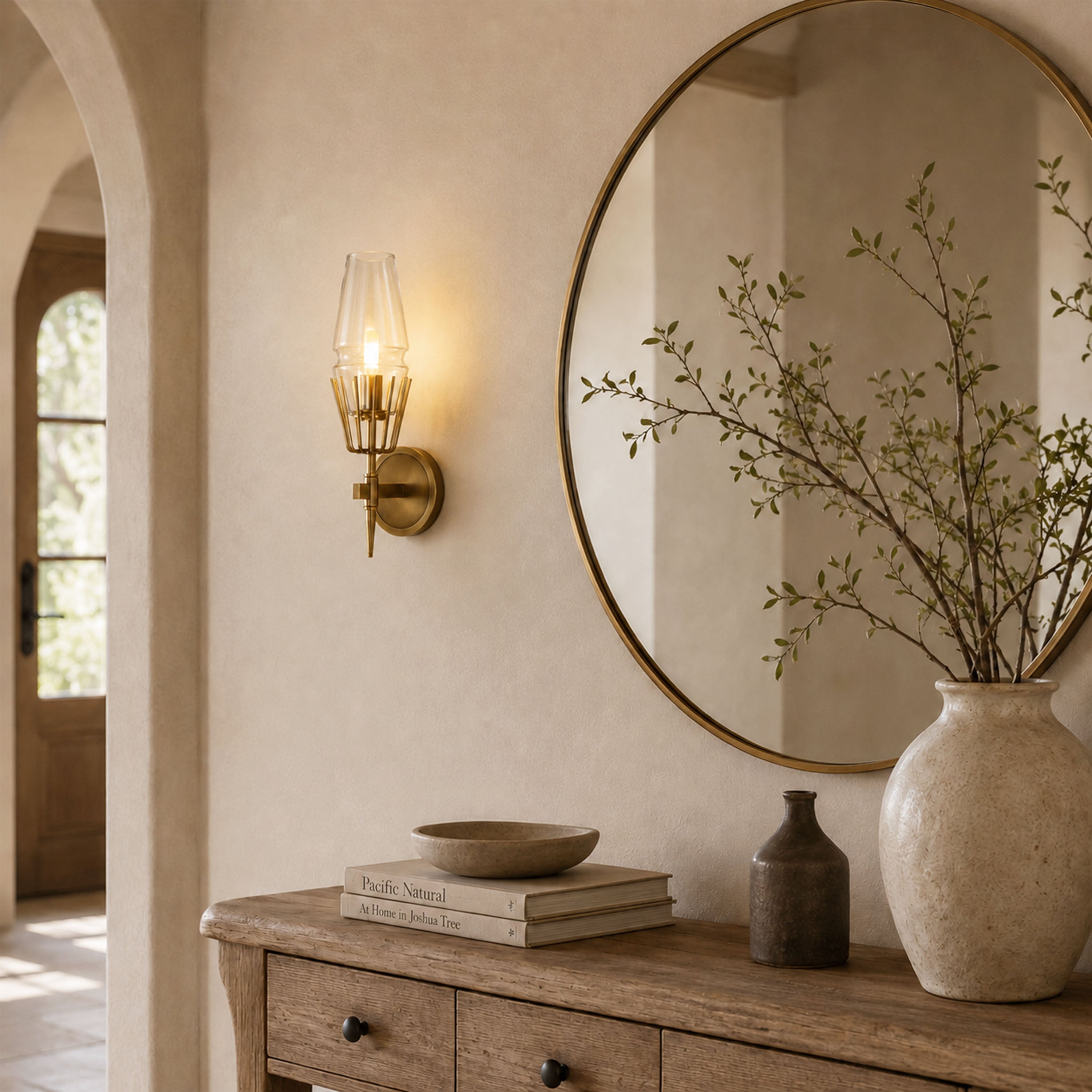 Astoria Glass 2 Light Wall Sconce
