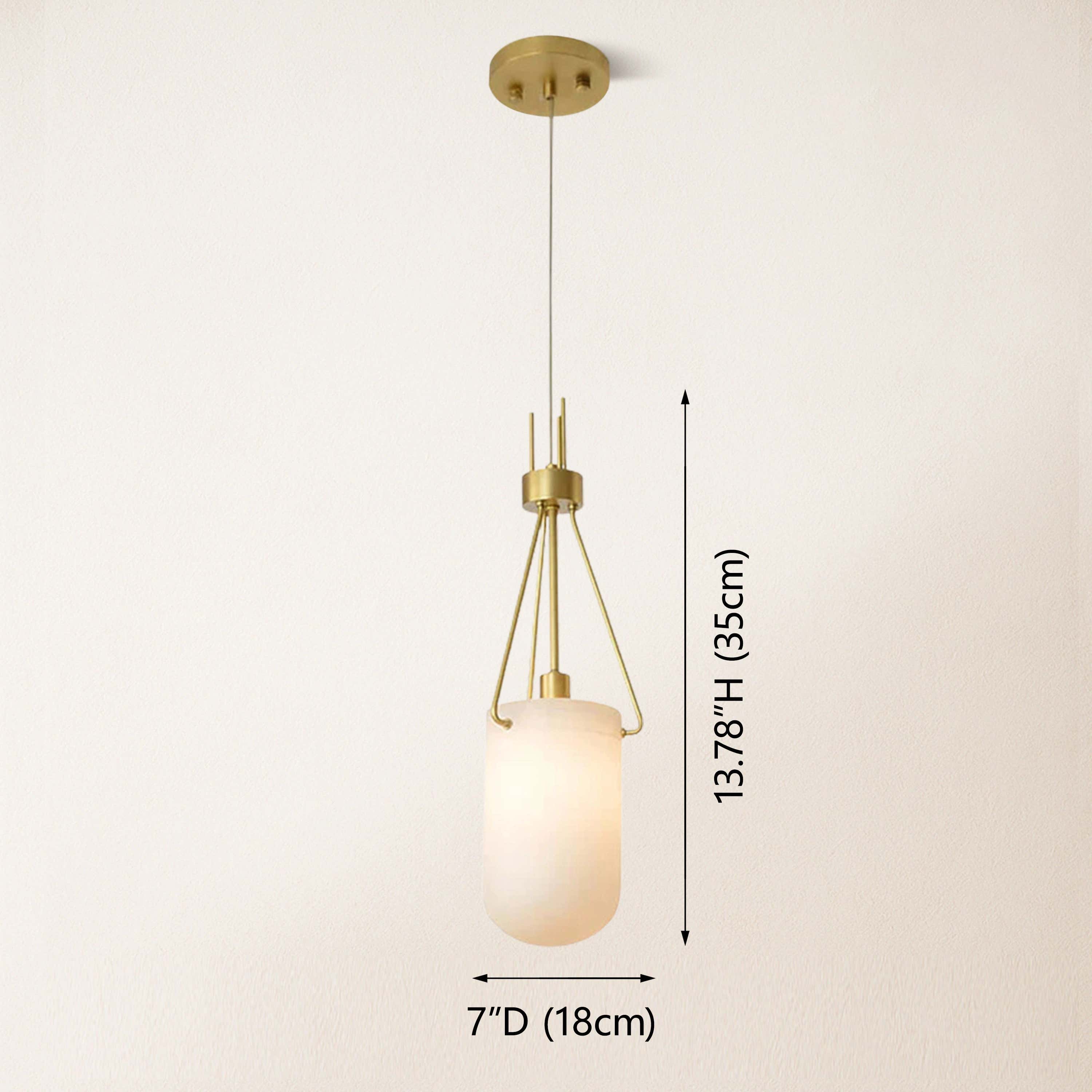 Dadaly Lottia Alabaster Small Art Pendant Light 18cm D
