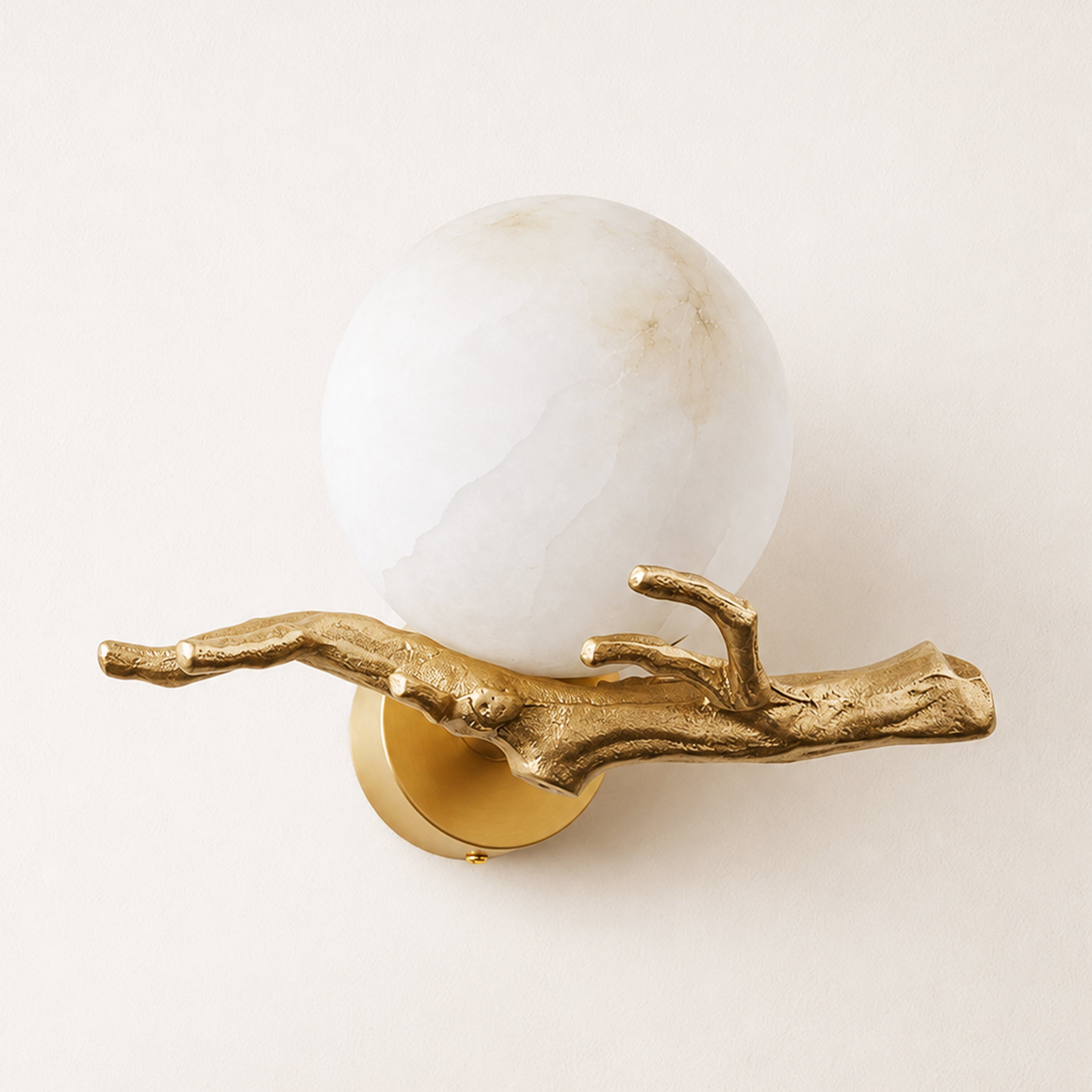 ArborLith Alabaster Round Wall Sconce