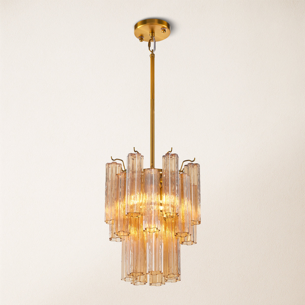 Dawel Glass Round Chandelier 12"D