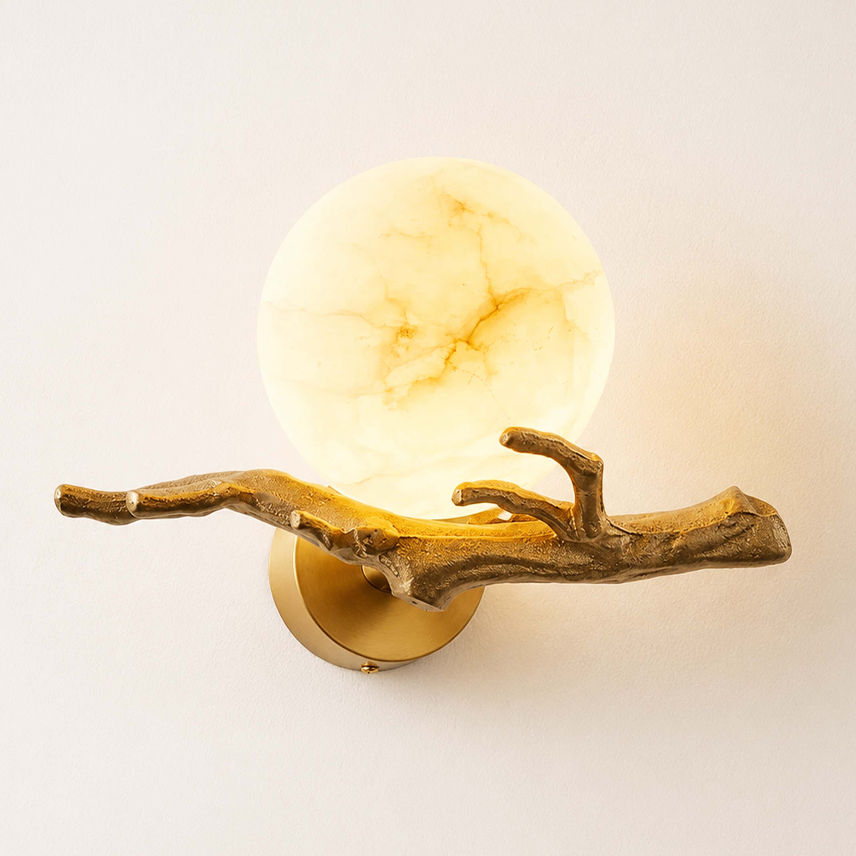 ArborLith Alabaster Round Wall Sconce