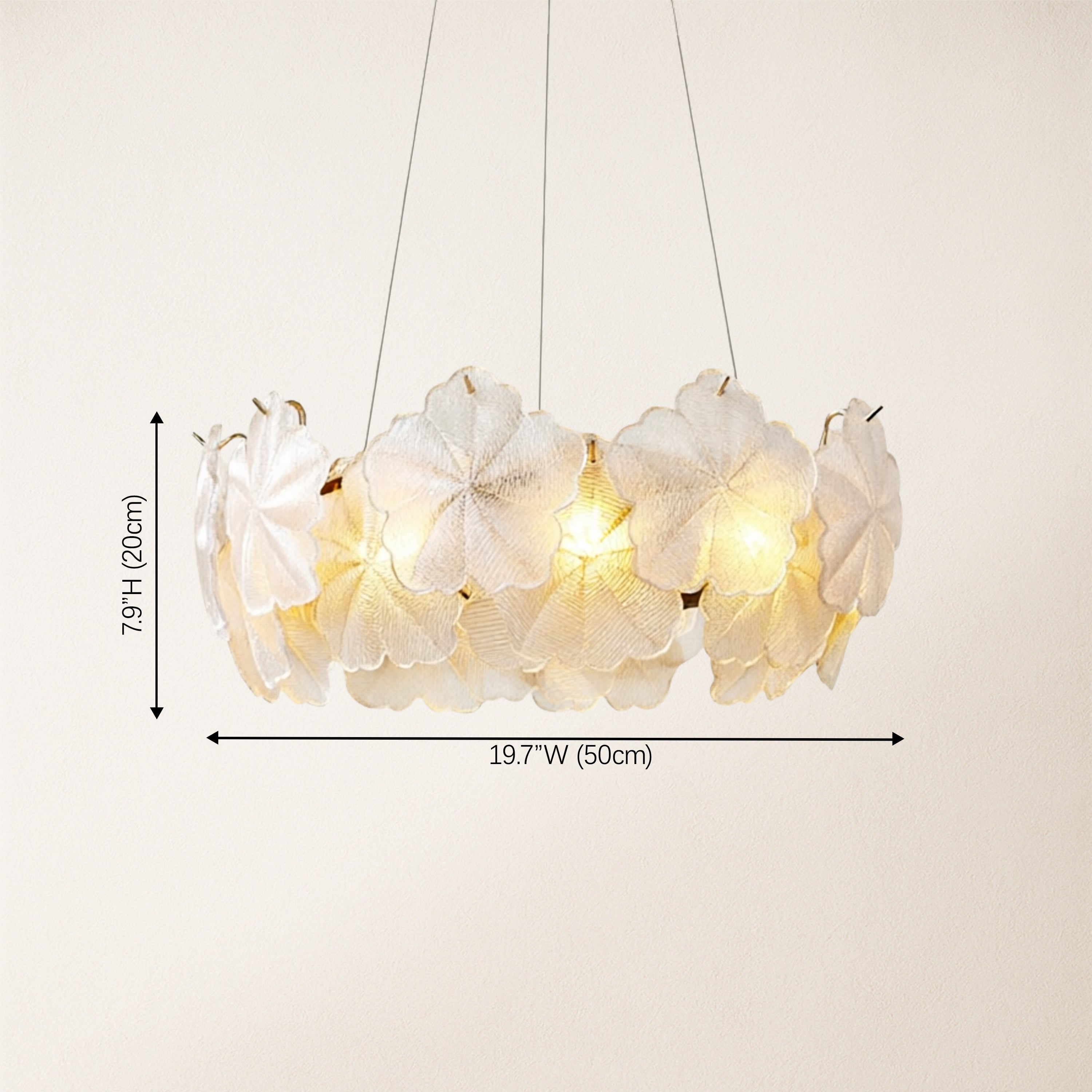 Petralis Glass Bloom Round Chandelier