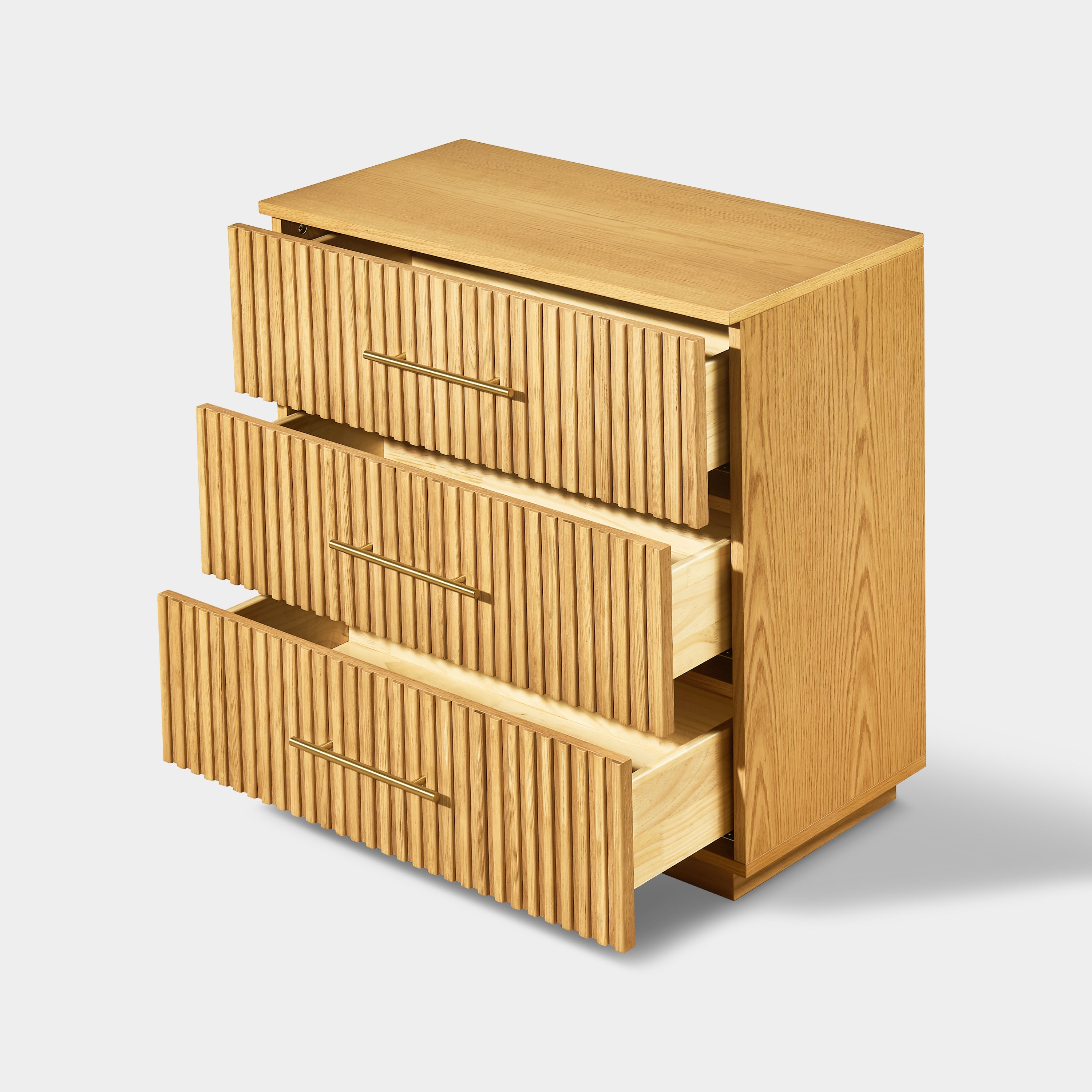 Holt 95" Oak 9-Drawer Chest(Set of 3)