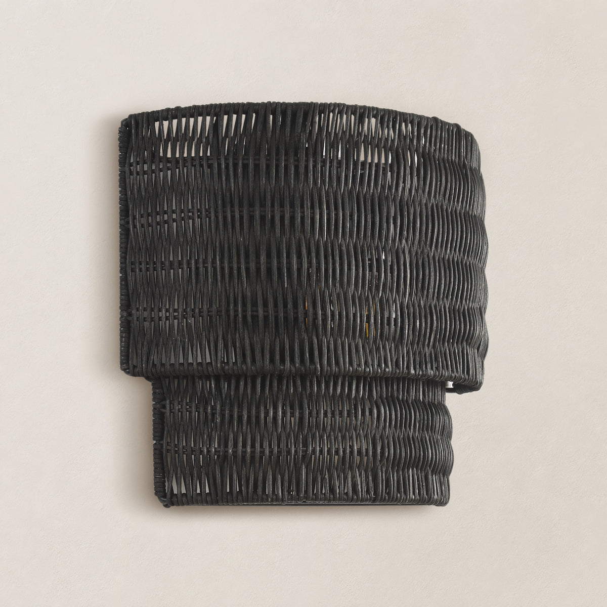 Cavana Rattan Wall Sconce#Finish_Black