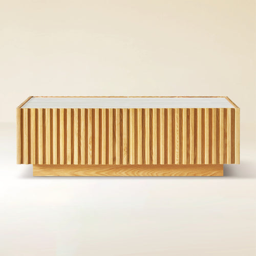 Isla Oak Sintered Stone Rectangle Coffee Table 120cm