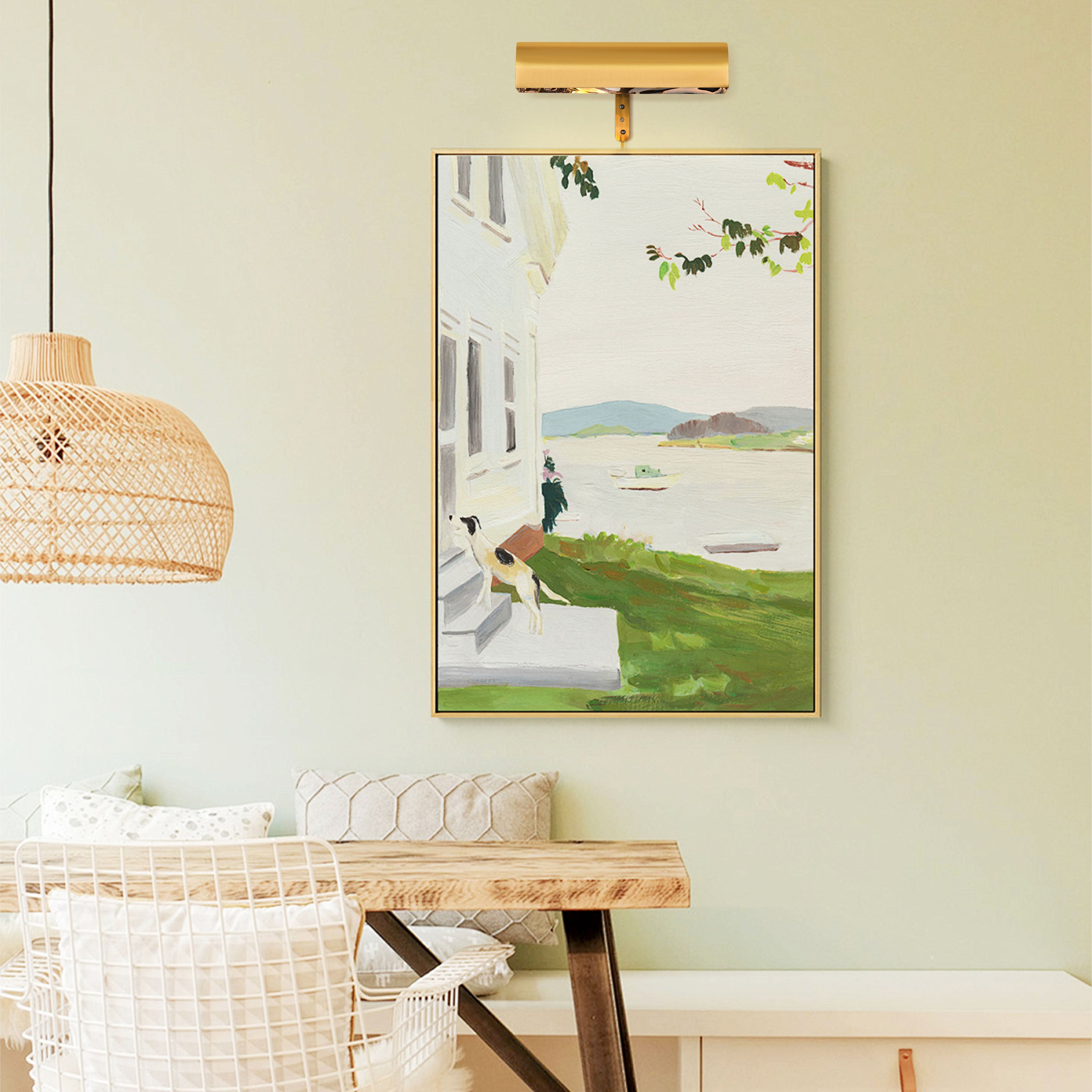 LumiArc Brass Gallery Picture Light 30cm W