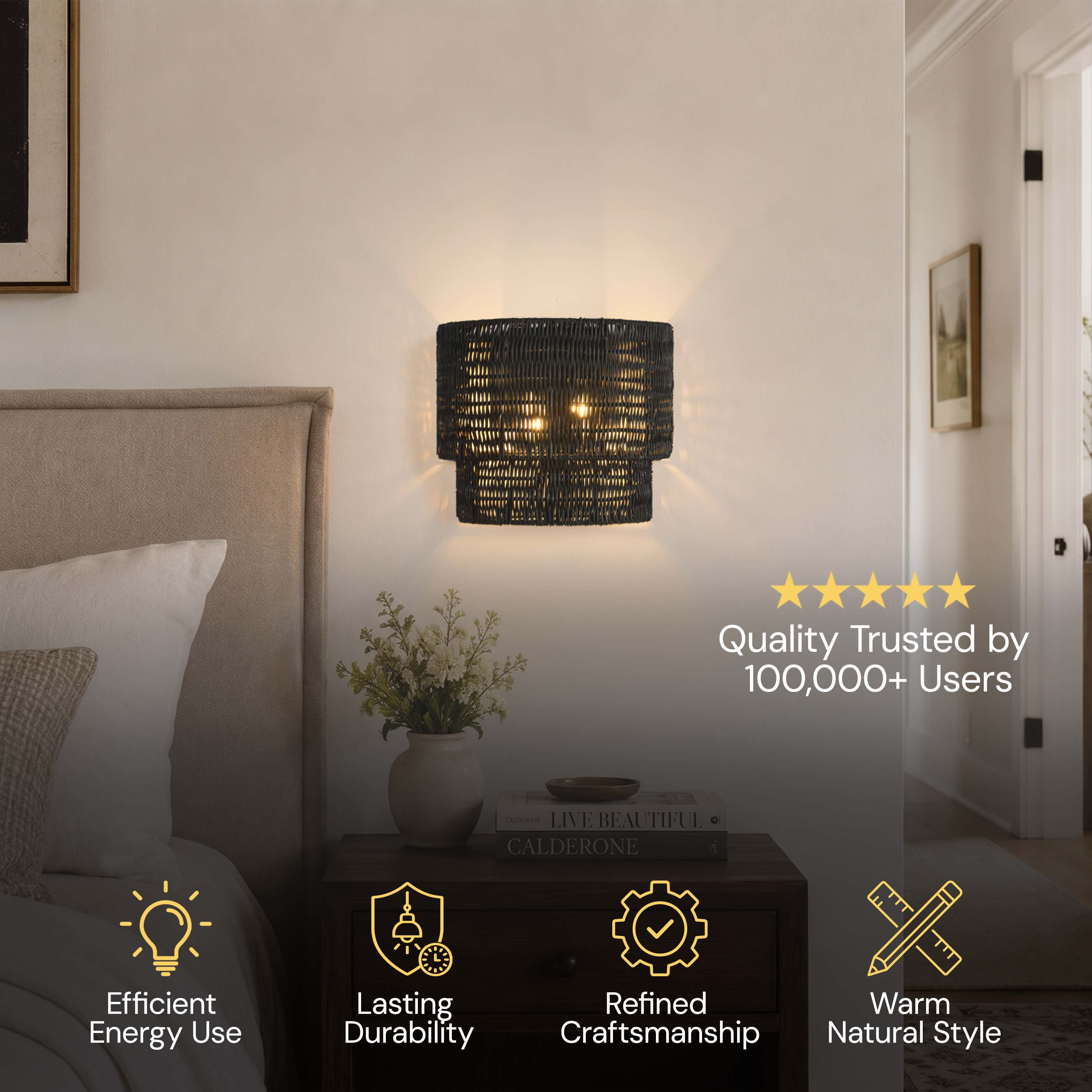 Cavana Rattan Wall Sconce