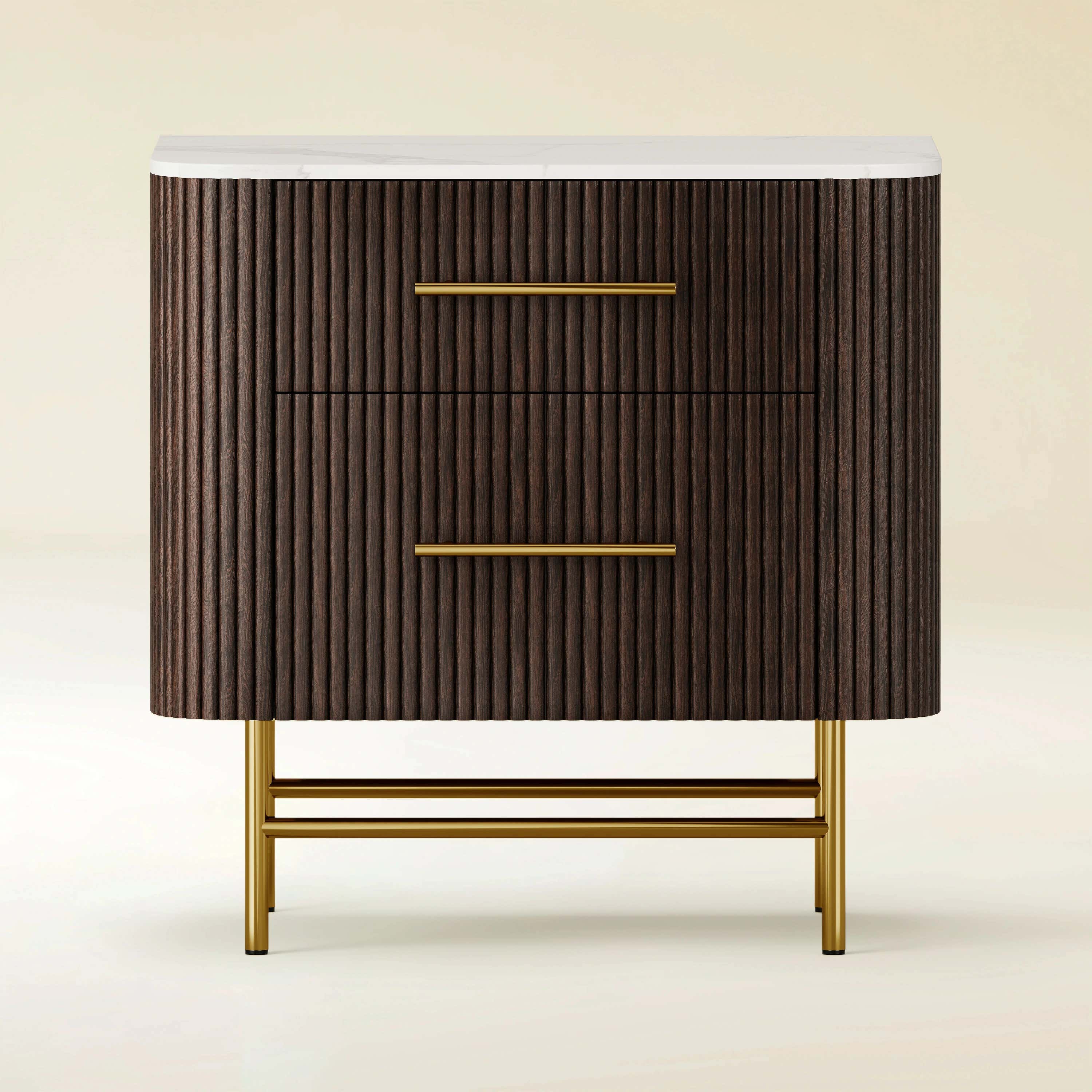 Ewan Sintered Stone Nightstand 26"W