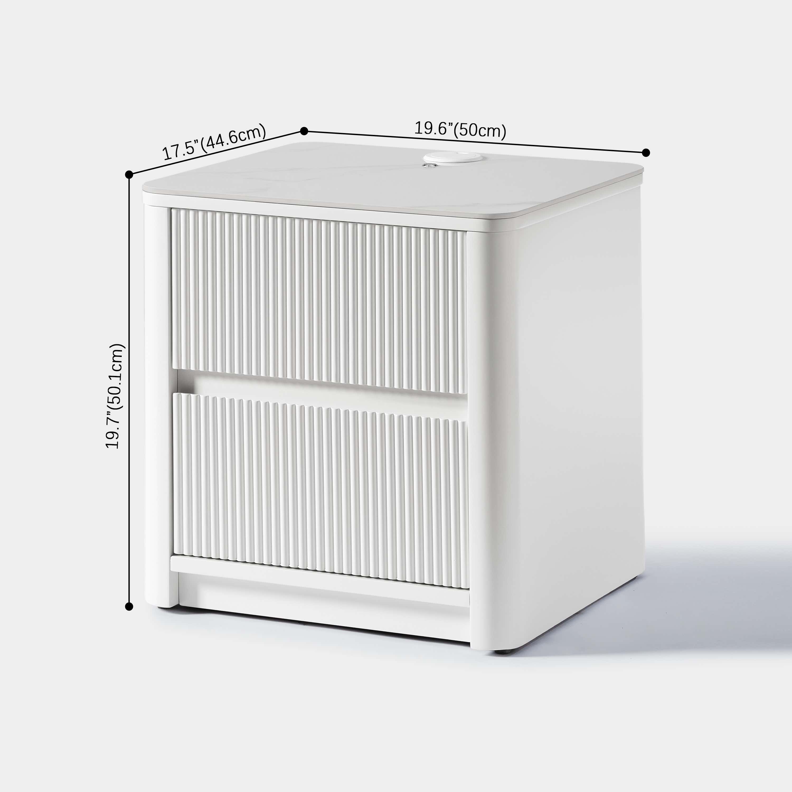 Celia Burnt Stone Nightstand 20"