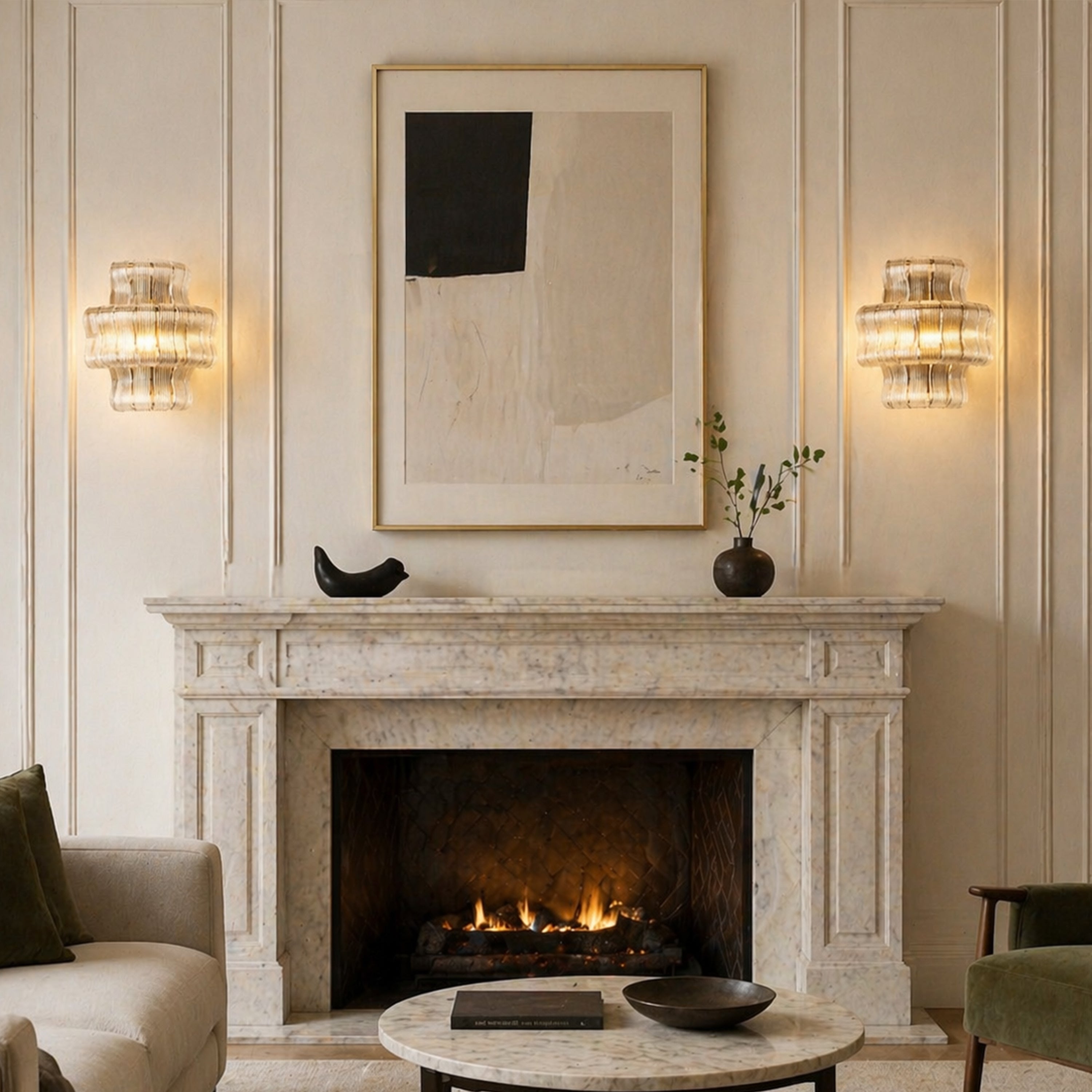 Ondalia Tiered Glass Wall Sconce