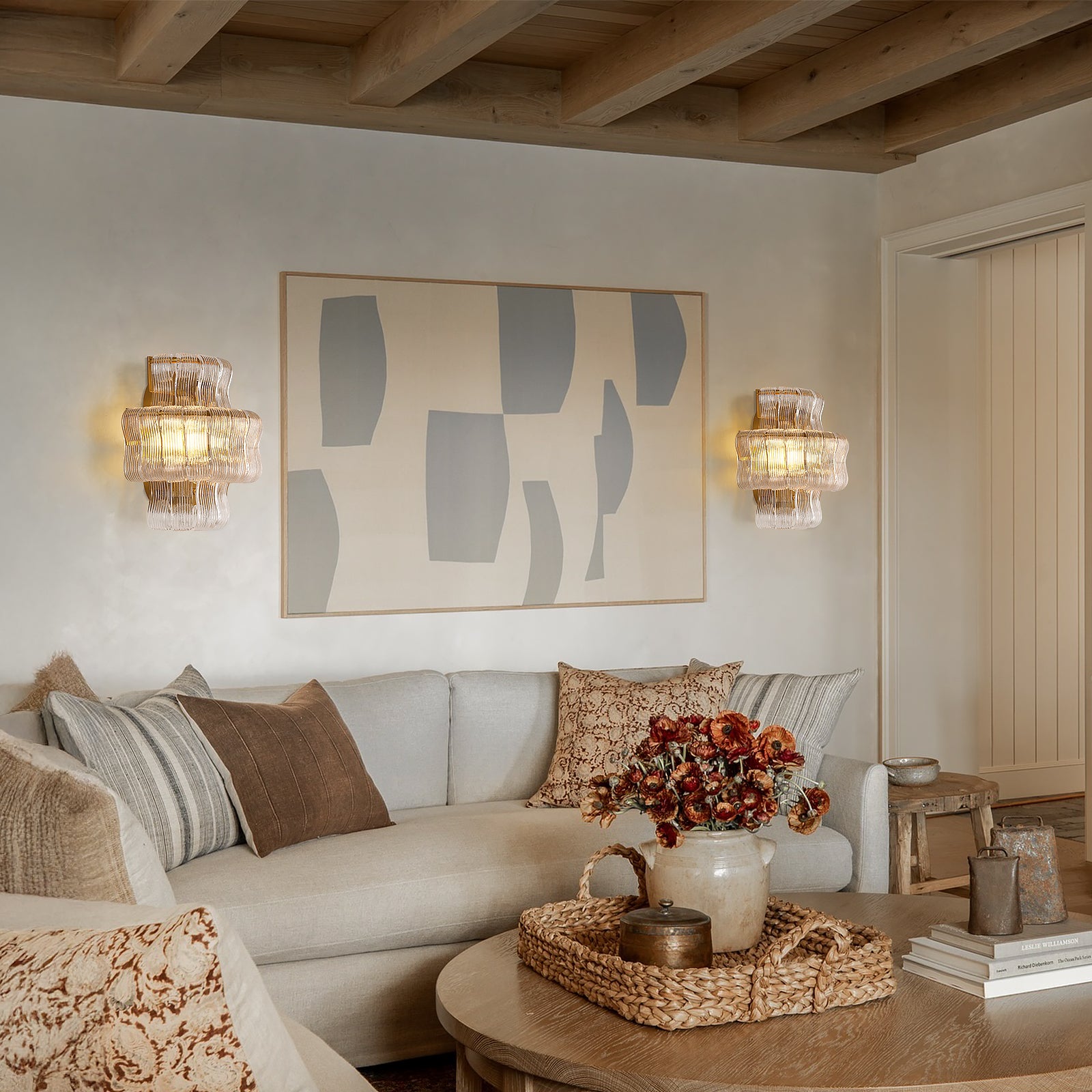 Ondalia Tiered Glass Wall Sconce