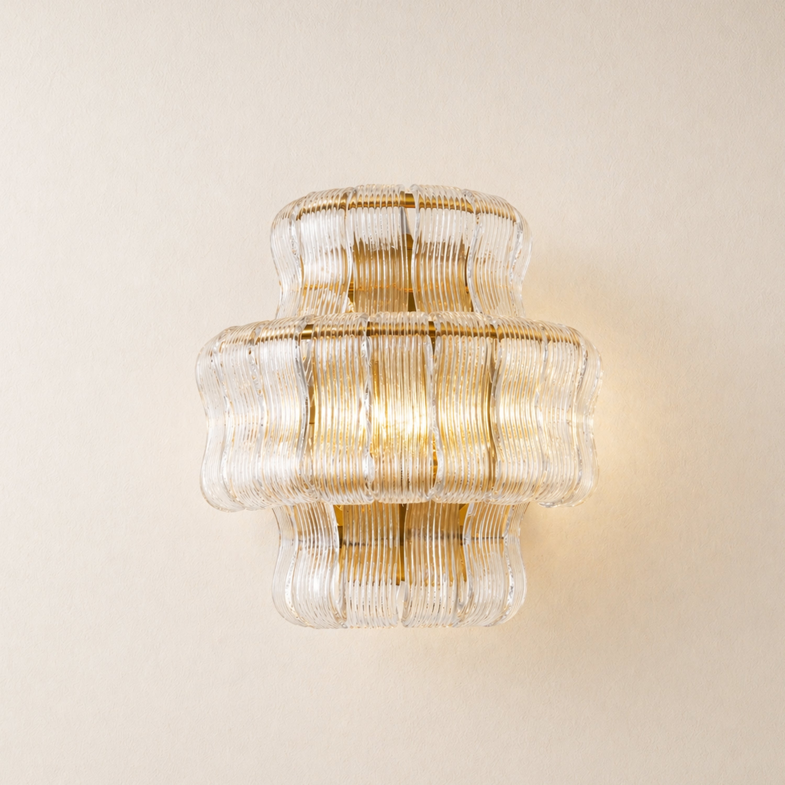 Ondalia Tiered Glass Wall Sconce