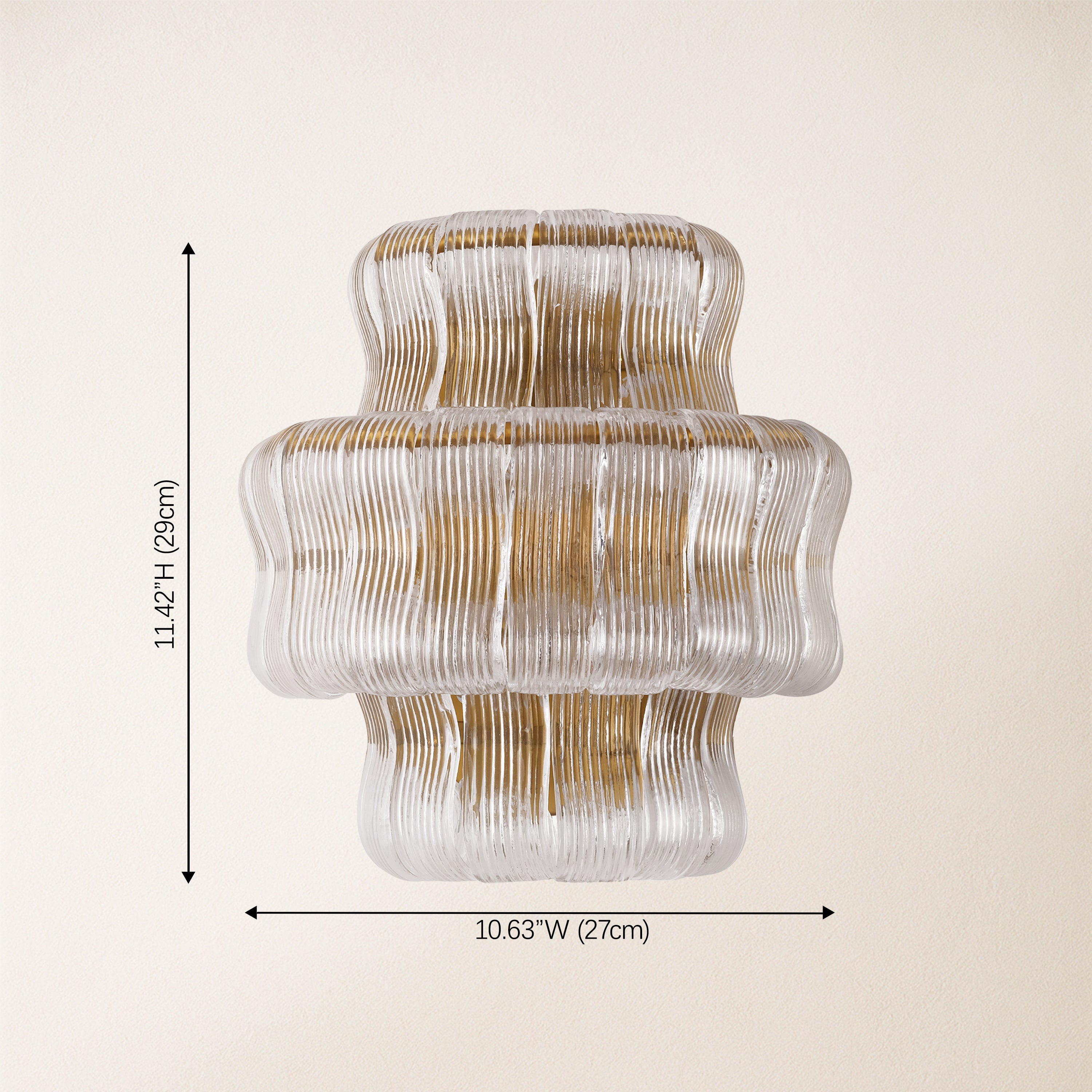 Ondalia Tiered Glass Wall Sconce