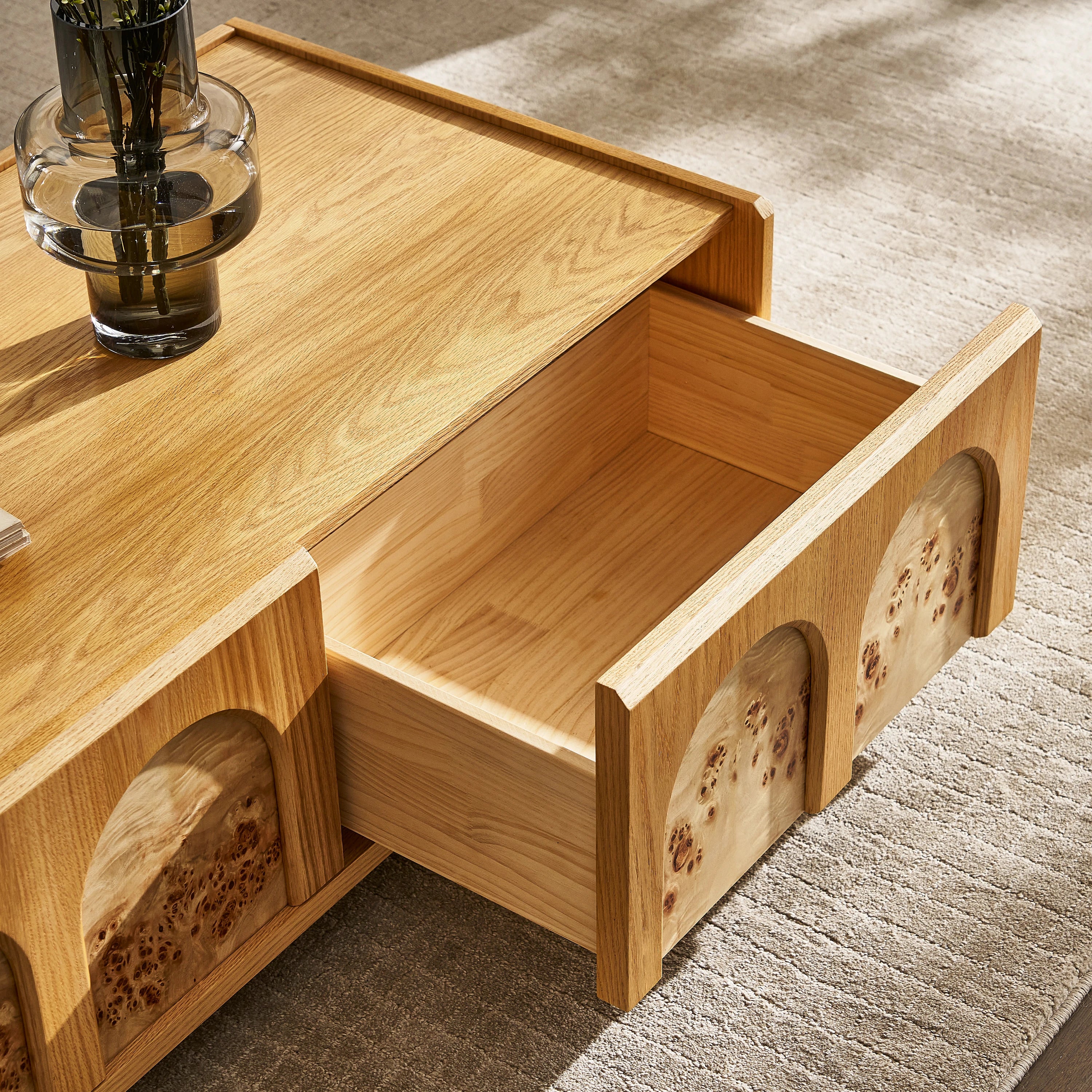 Aurora Oak Coffee Table 47.2"