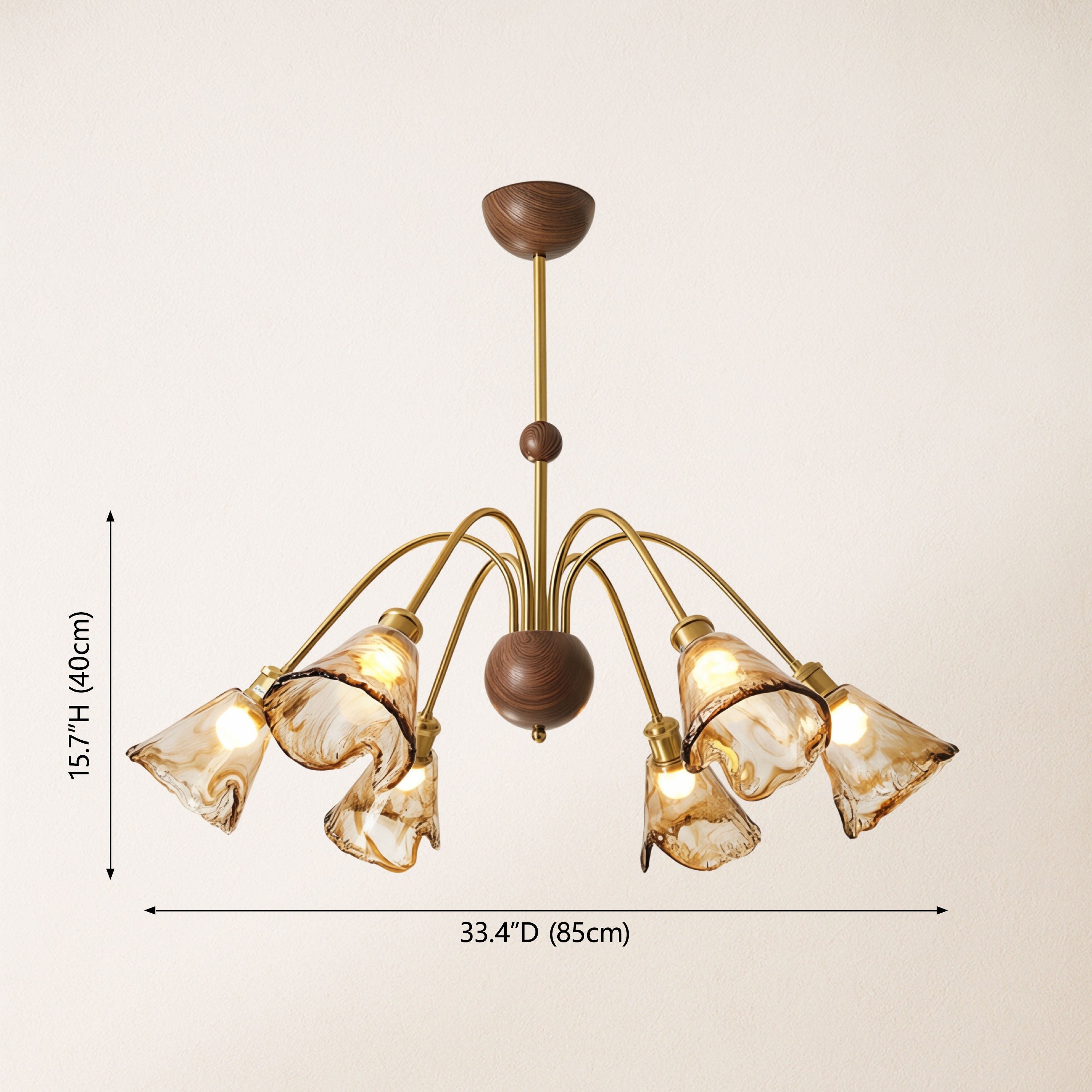 Ambrea Tulip Glass Chandelier