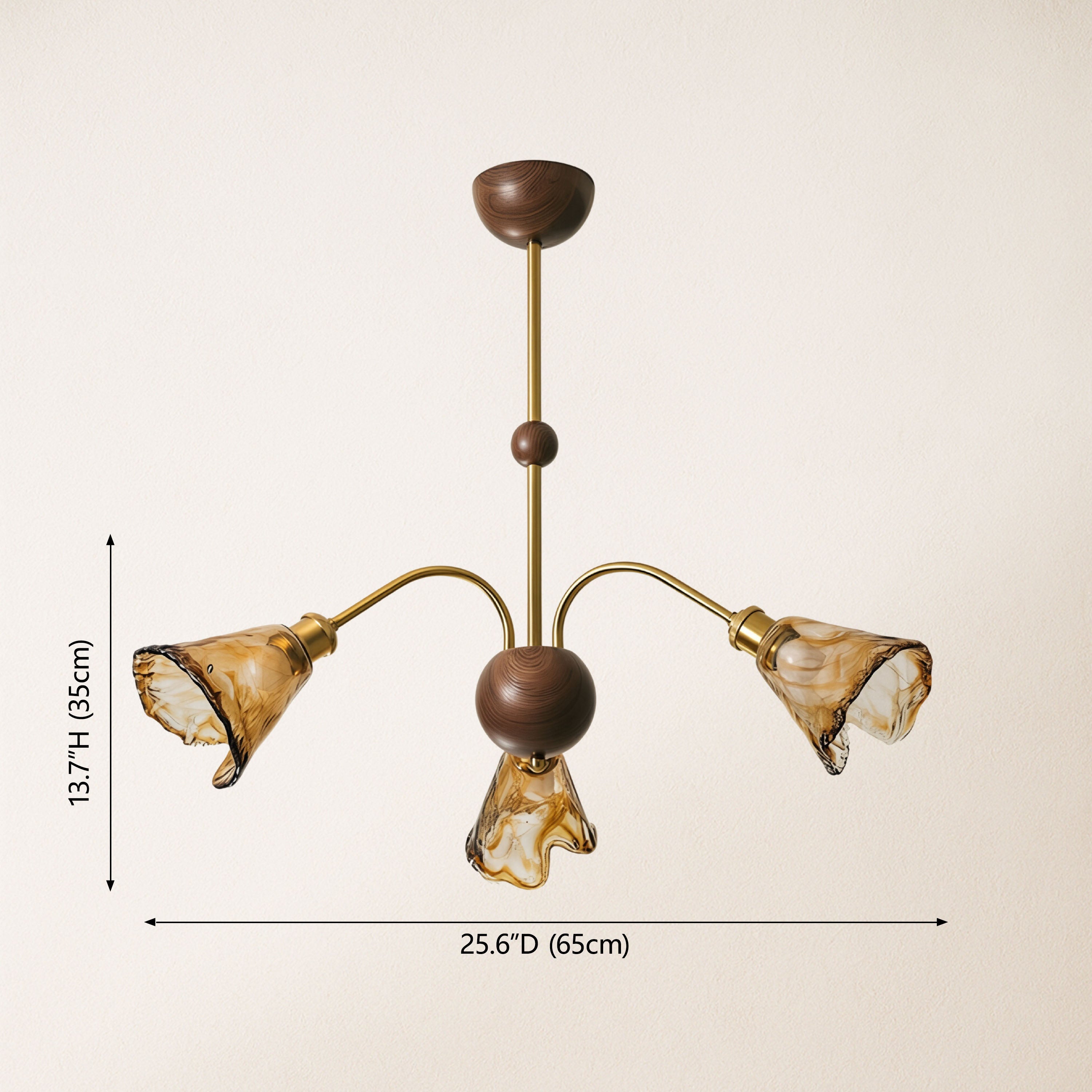 Ambrea Tulip Glass Chandelier