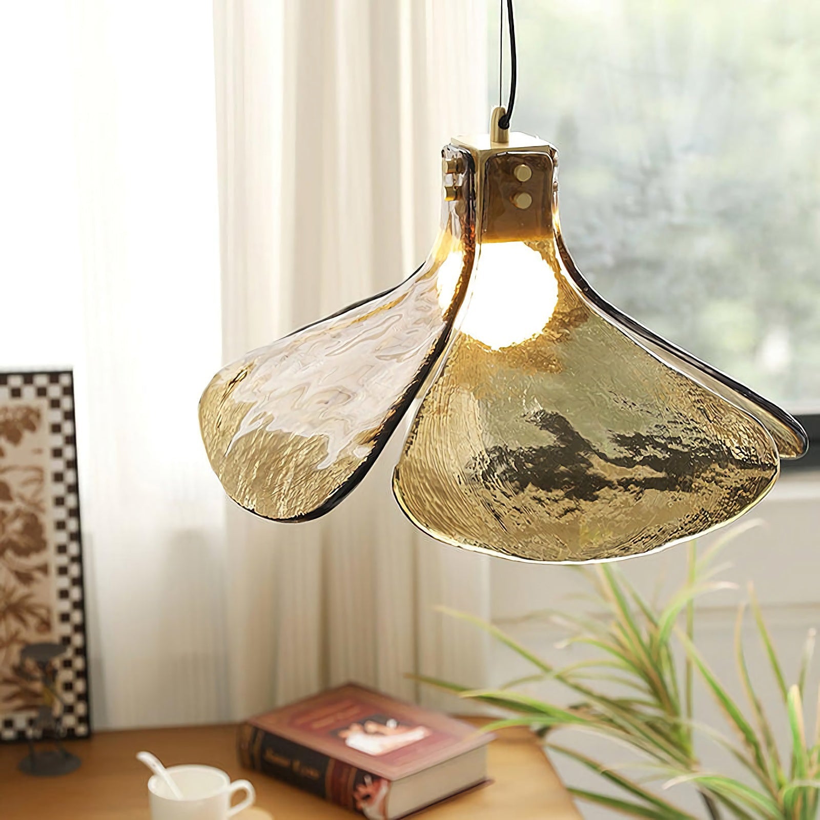 Eora Amber Glass Pendant Light