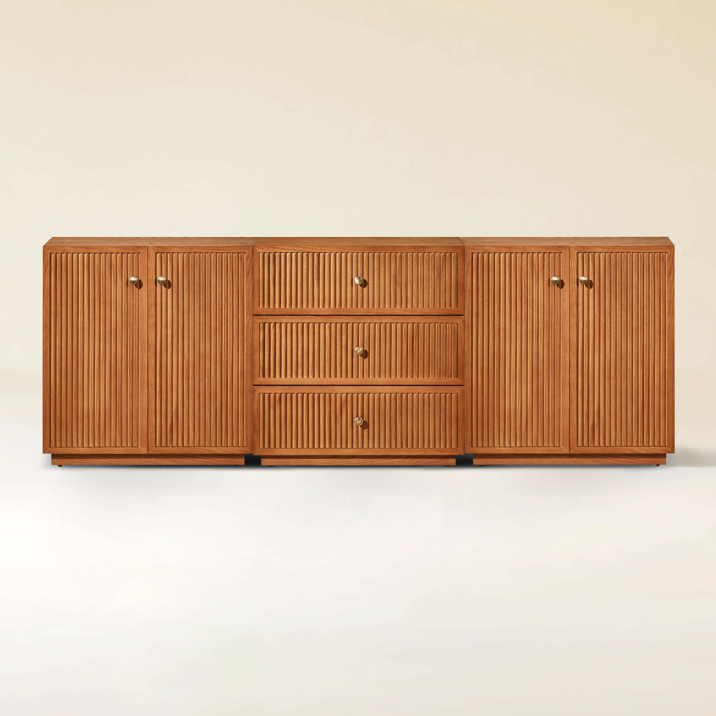 Avery Oak 3-Drawer Media Console 90"W