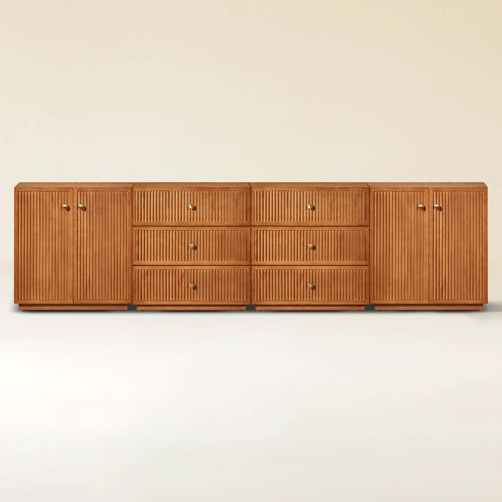 Avery Oak Modular Media Console 120"W