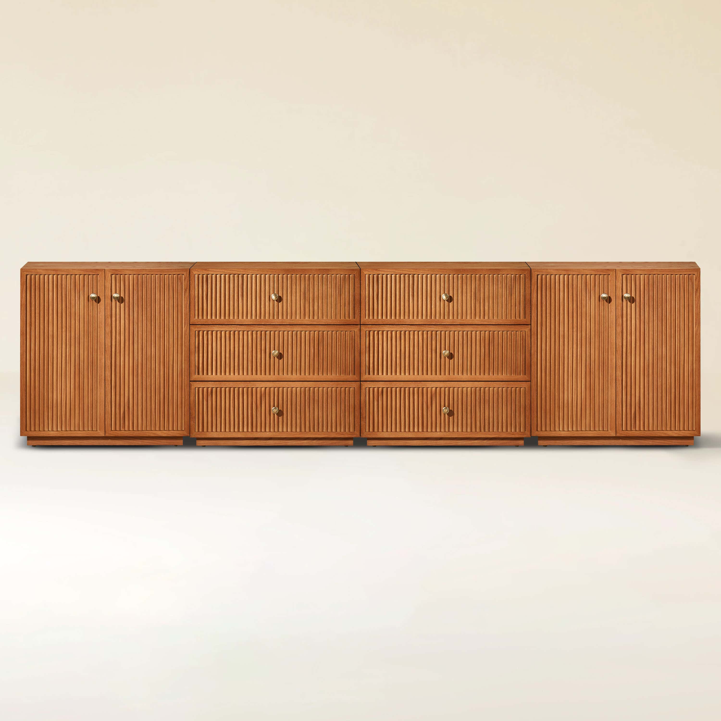 Avery Oak Modular Media Console 120"W