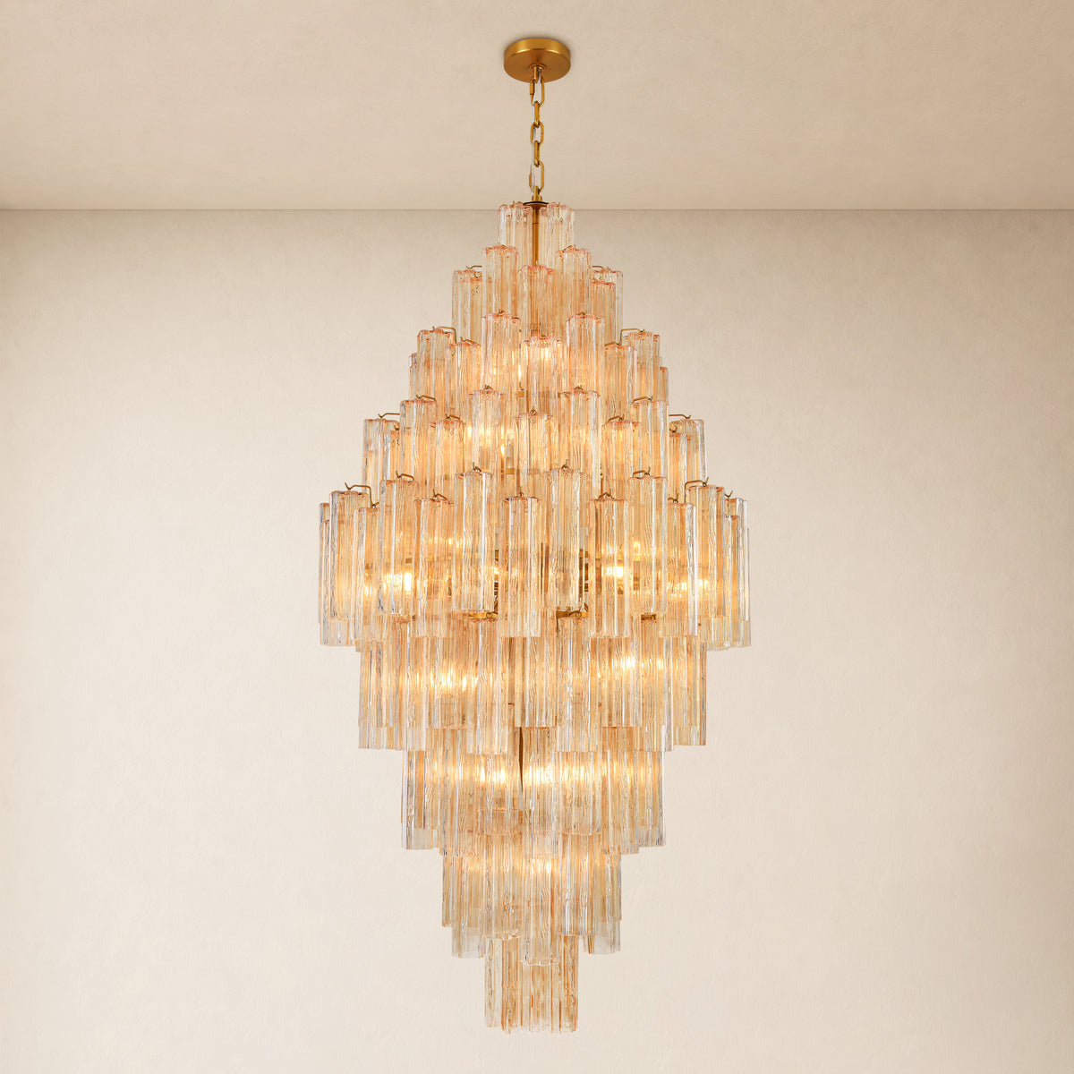 Lumeris Crystal Cascade Chandelier 36"D