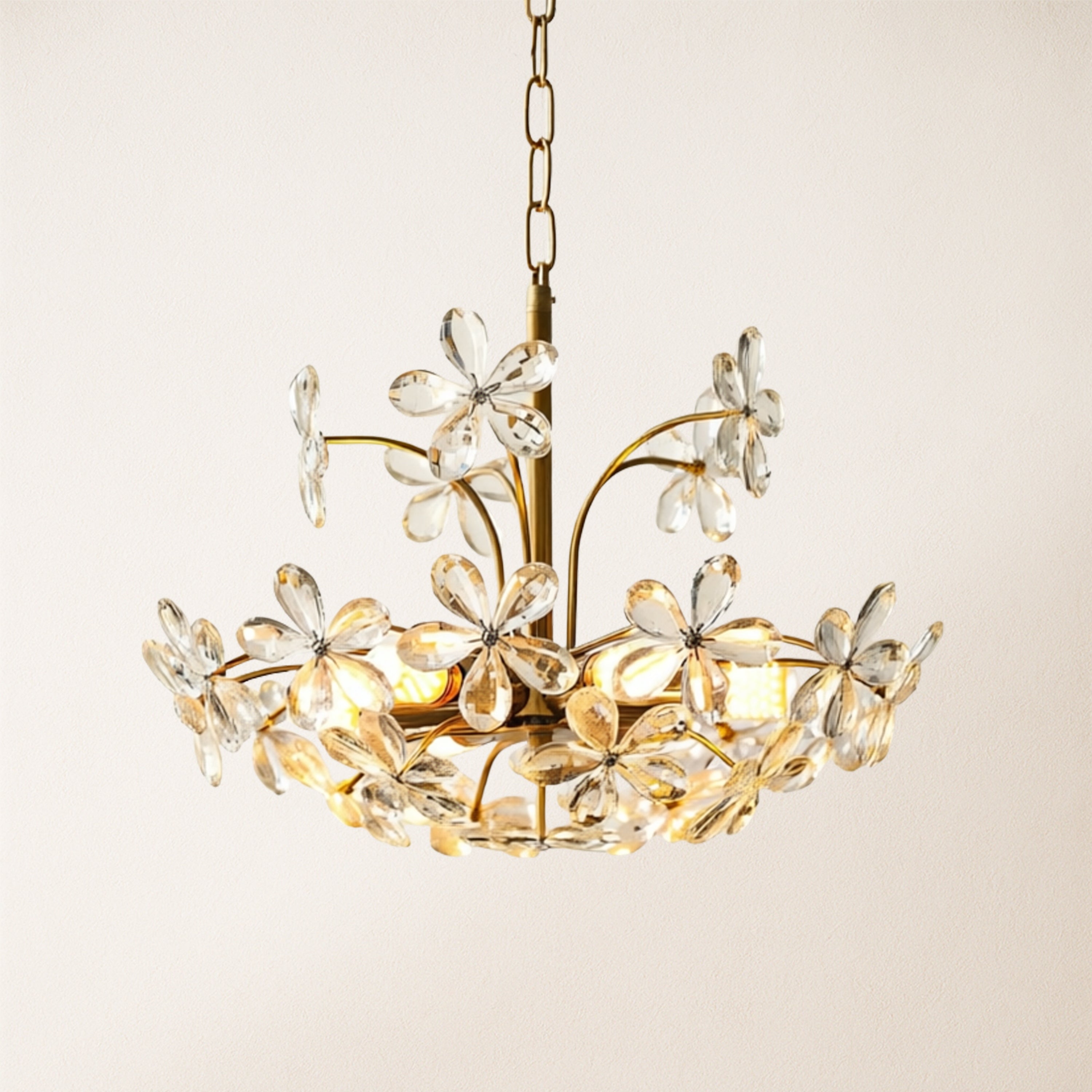 Liora Crystal Bloom Round Large Chandelier
