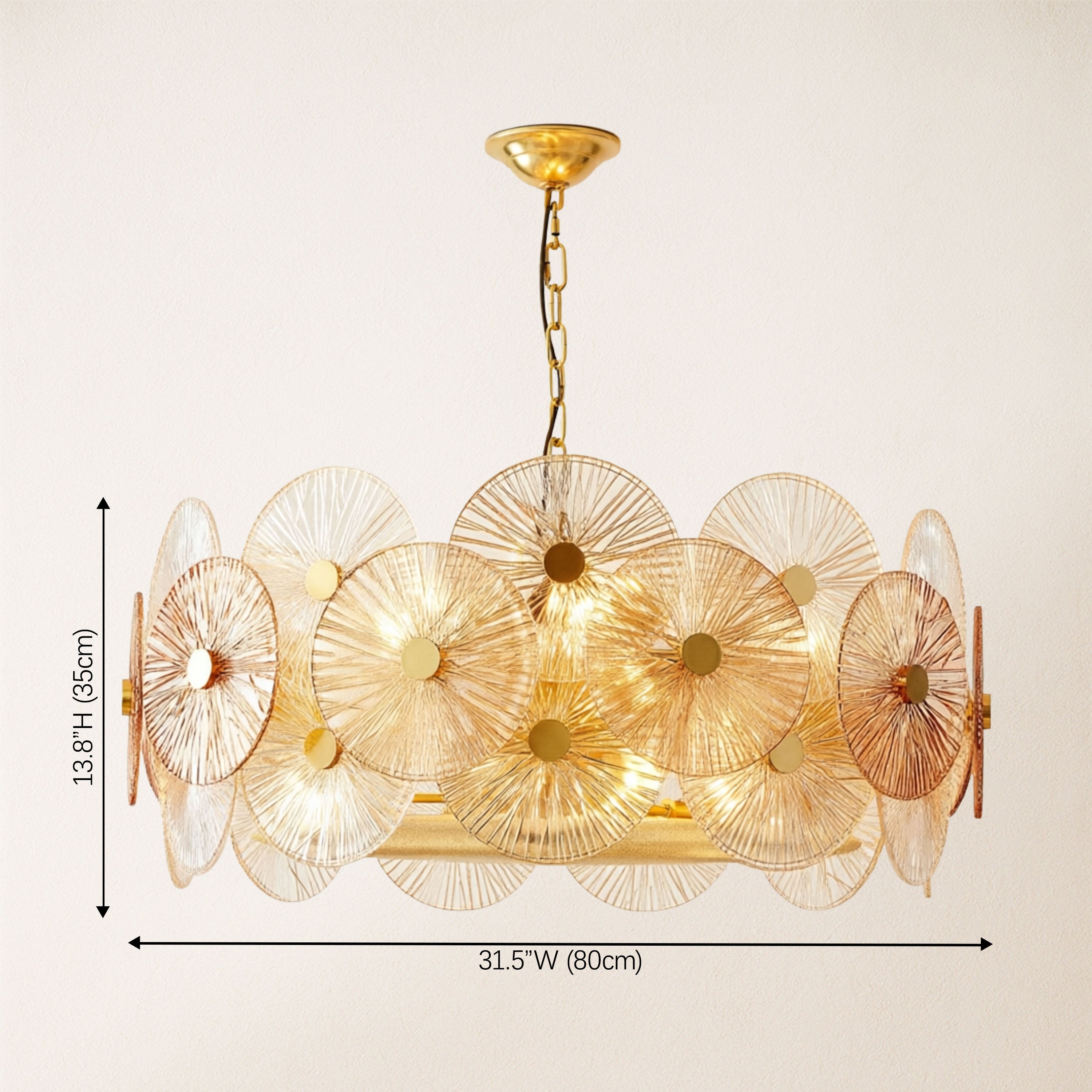 Axiora Glass Round Chandelier