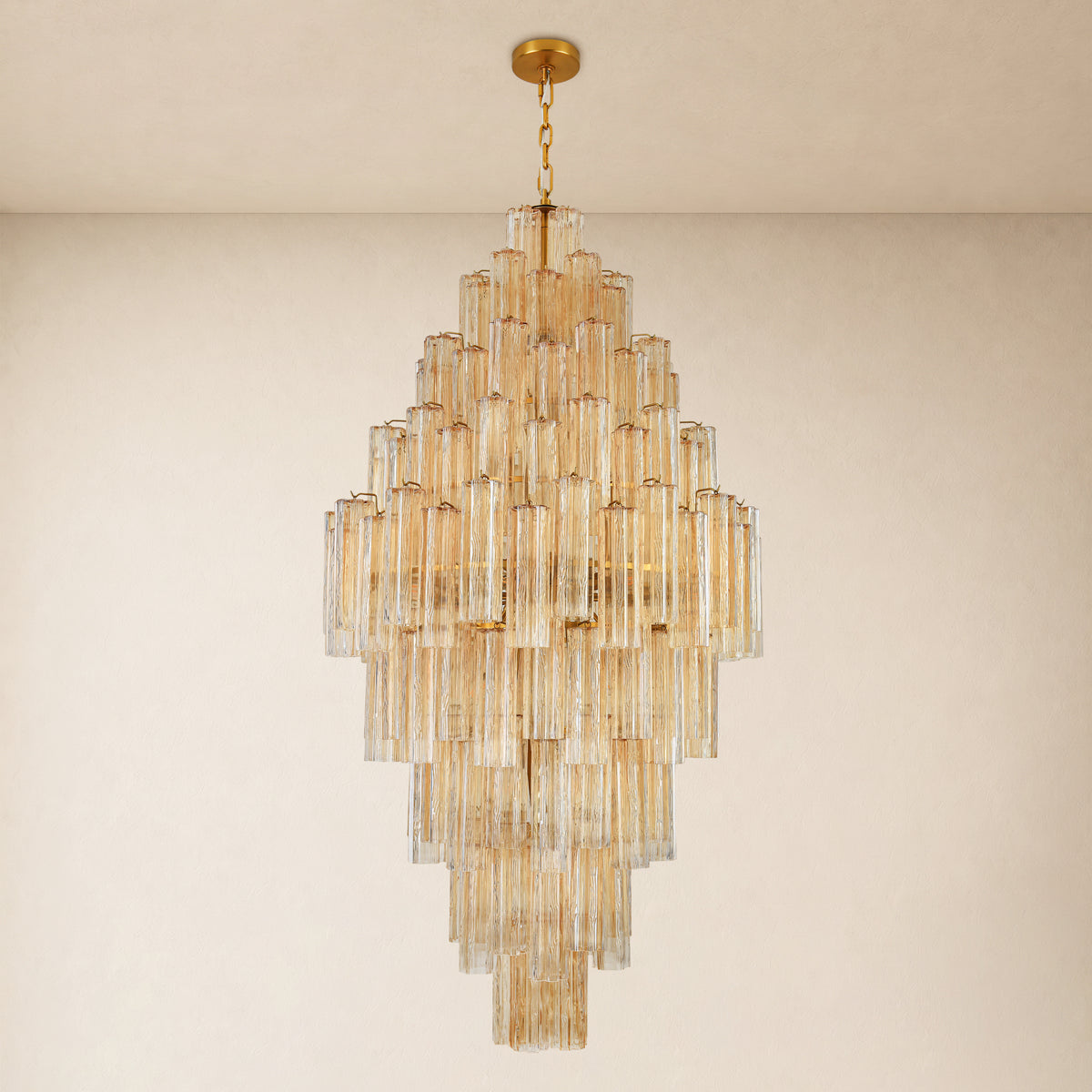 Lumeris Crystal Cascade Chandelier 36"D