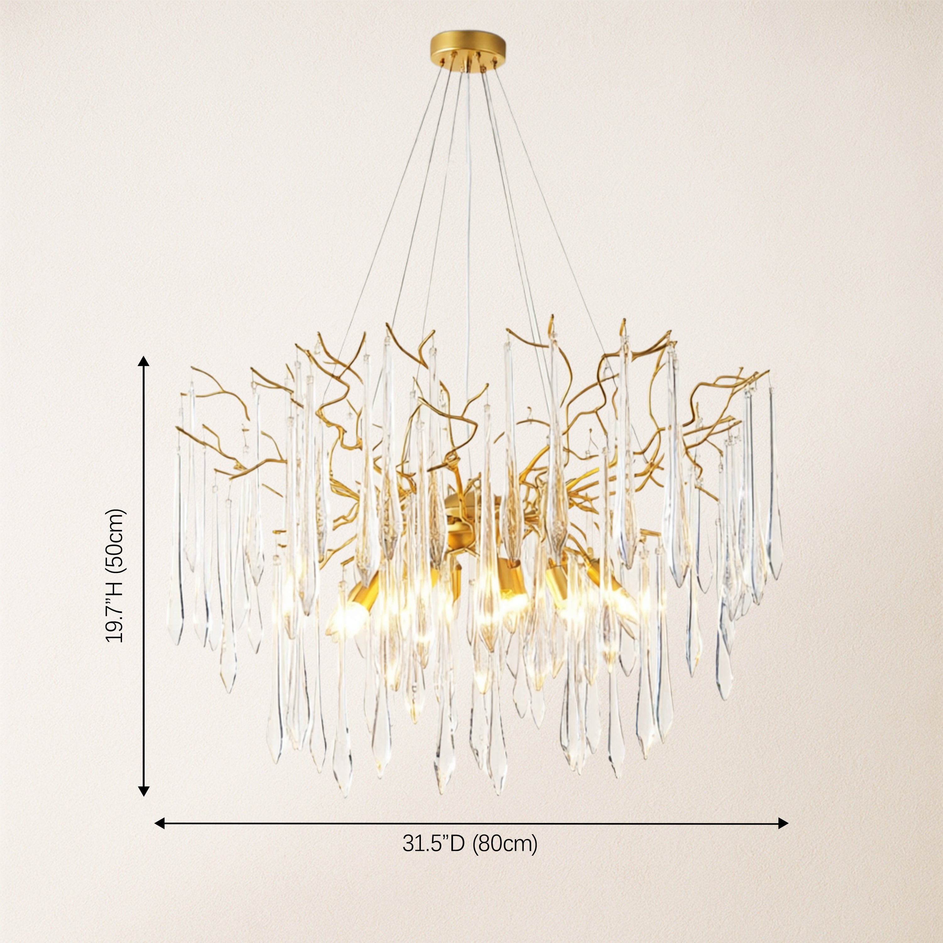 Aurevia Funnel Glass Chandelier