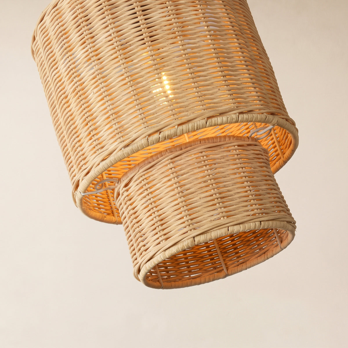Cavana Rattan Tiered Pendant 10"D