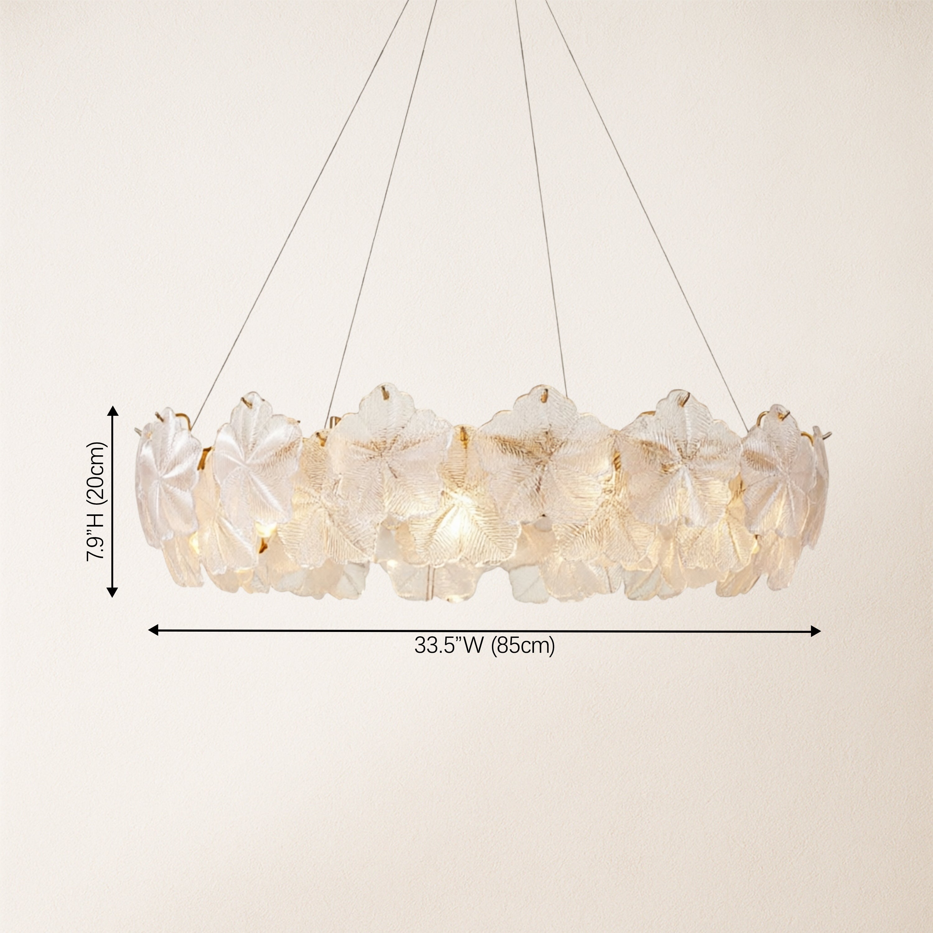 Petralis Glass Bloom Round Chandelier